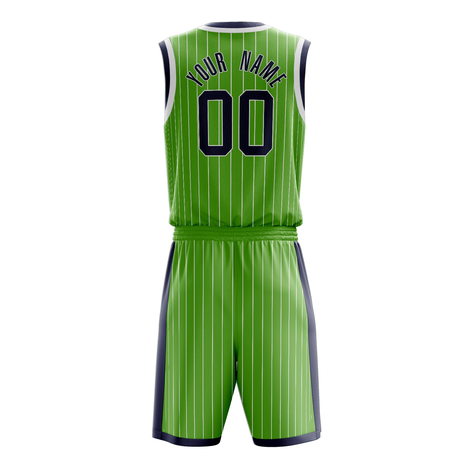 Maßgeschneidertes professionelles Neongrün Schwarz Basketballtrikot-Set