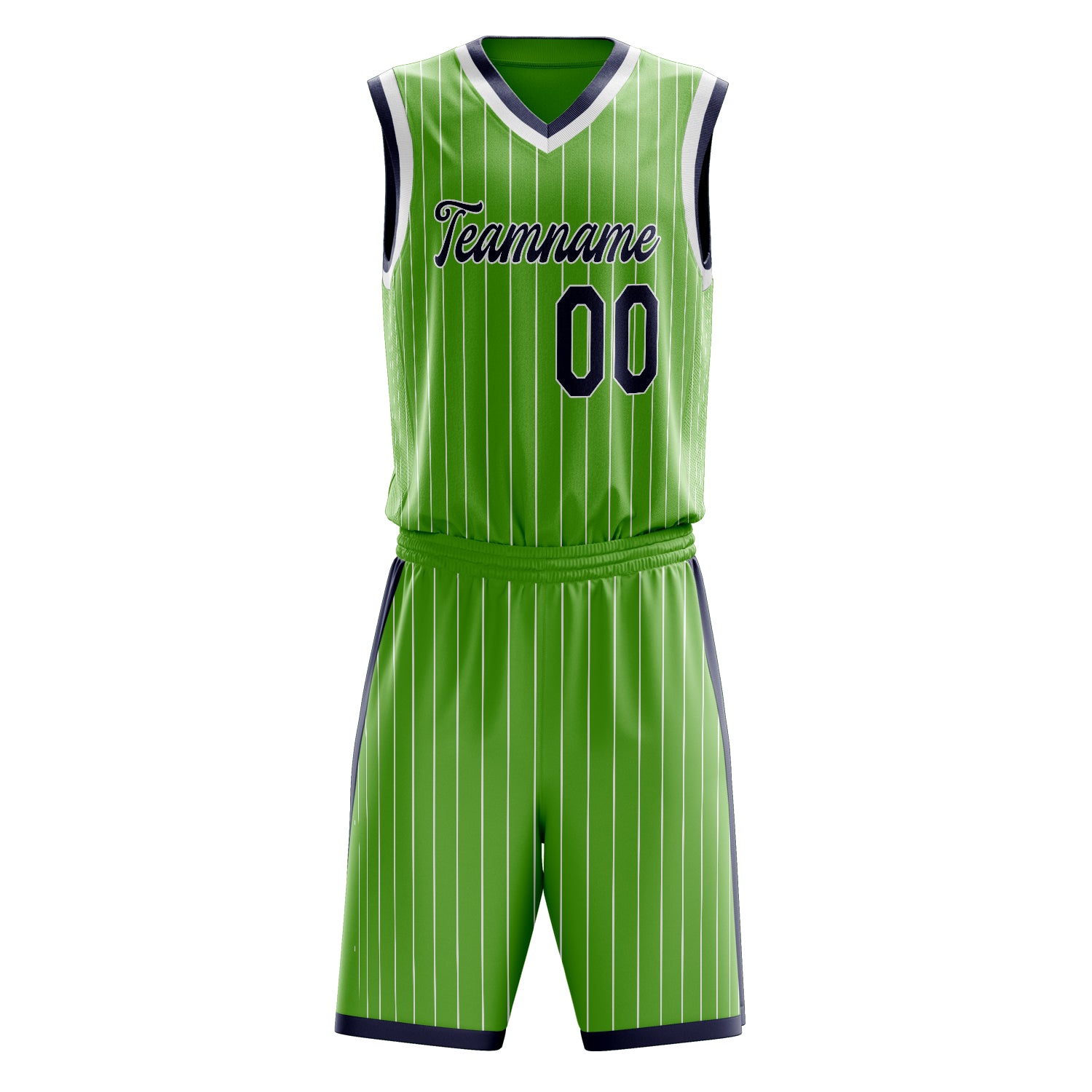 Custom Professional Neon Green Black Basketball Jersey Set