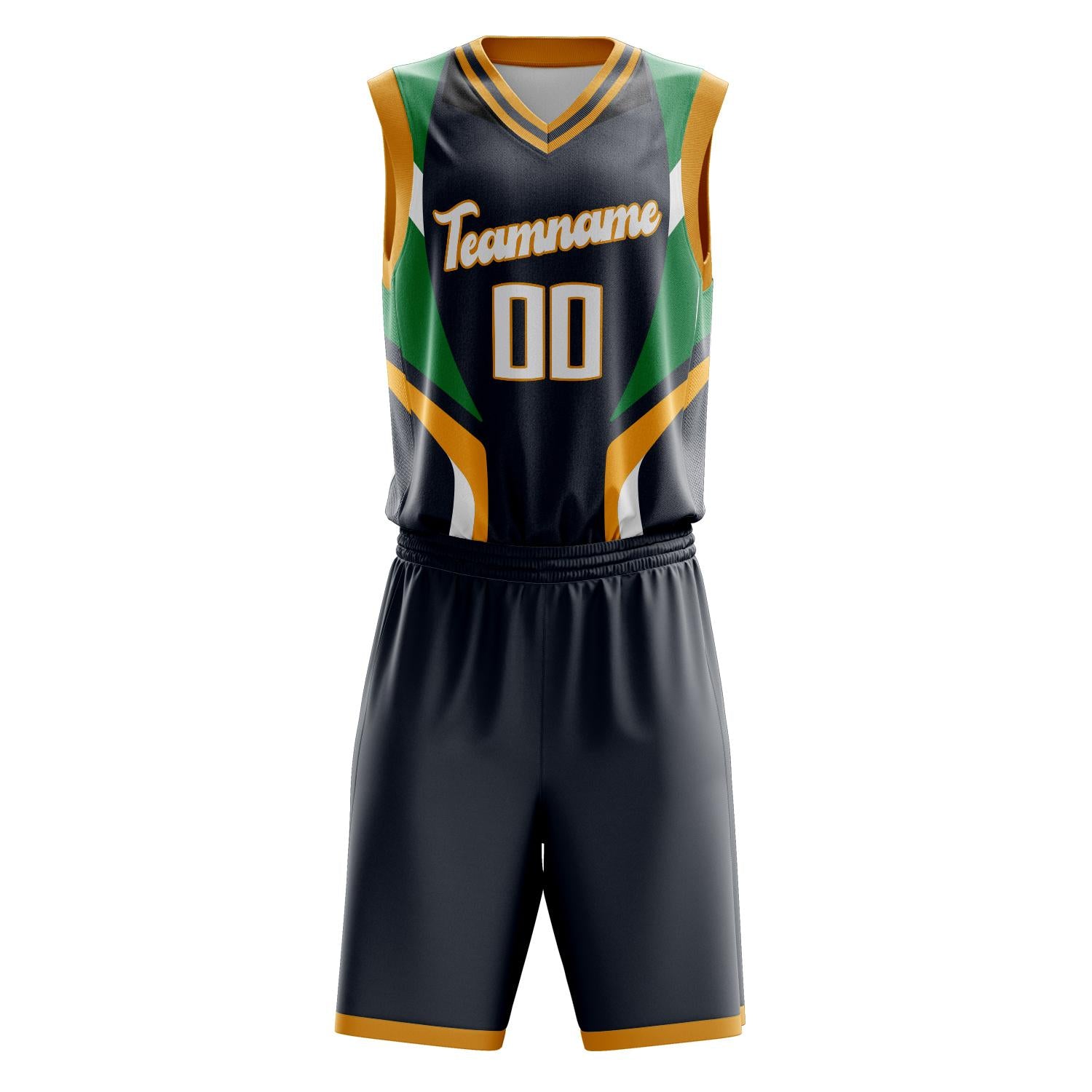 Custom Professional Gray Gold Basketball Jersey Set