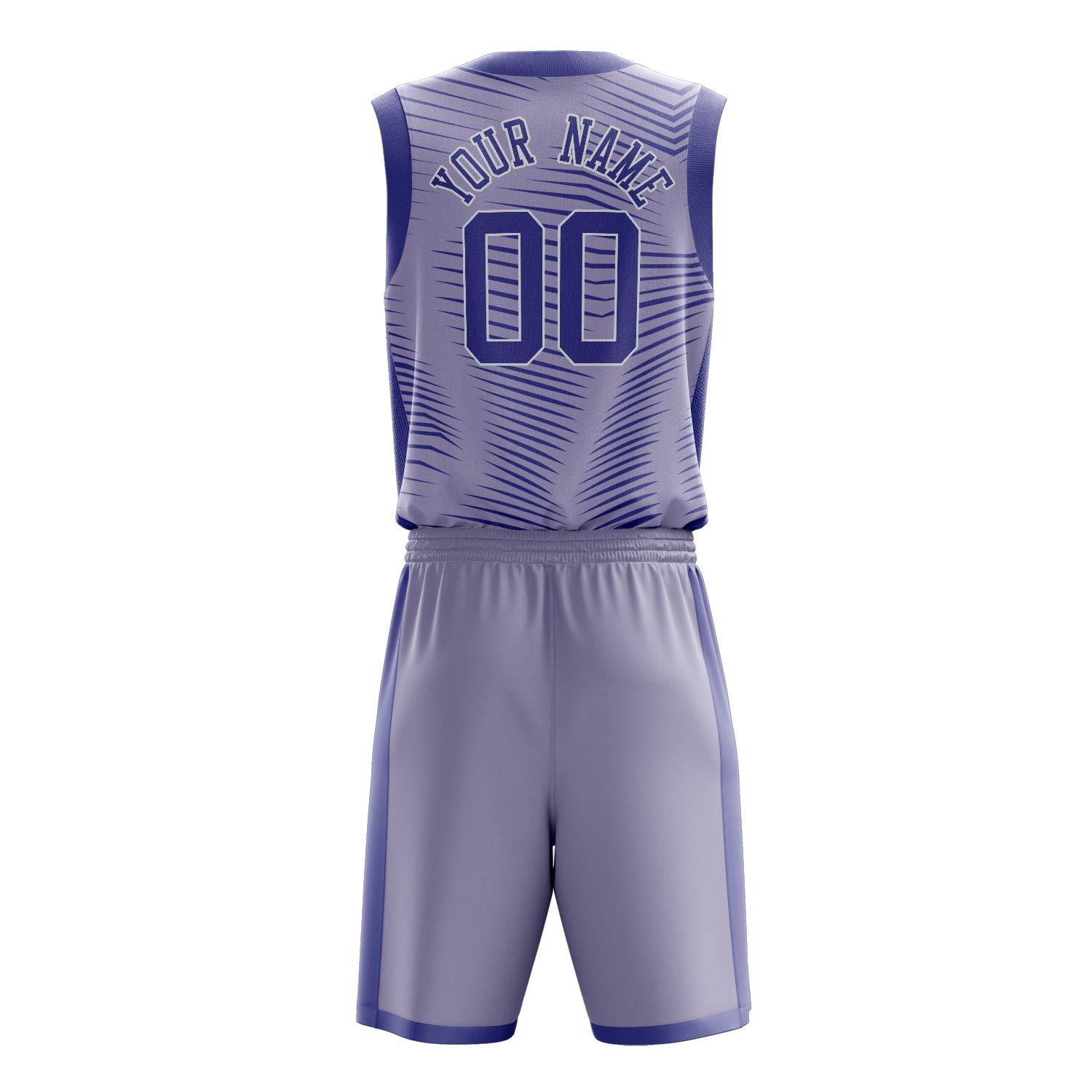 Benutzerdefiniertes Professionelles Lila Weiß Basketballtrikot-Set