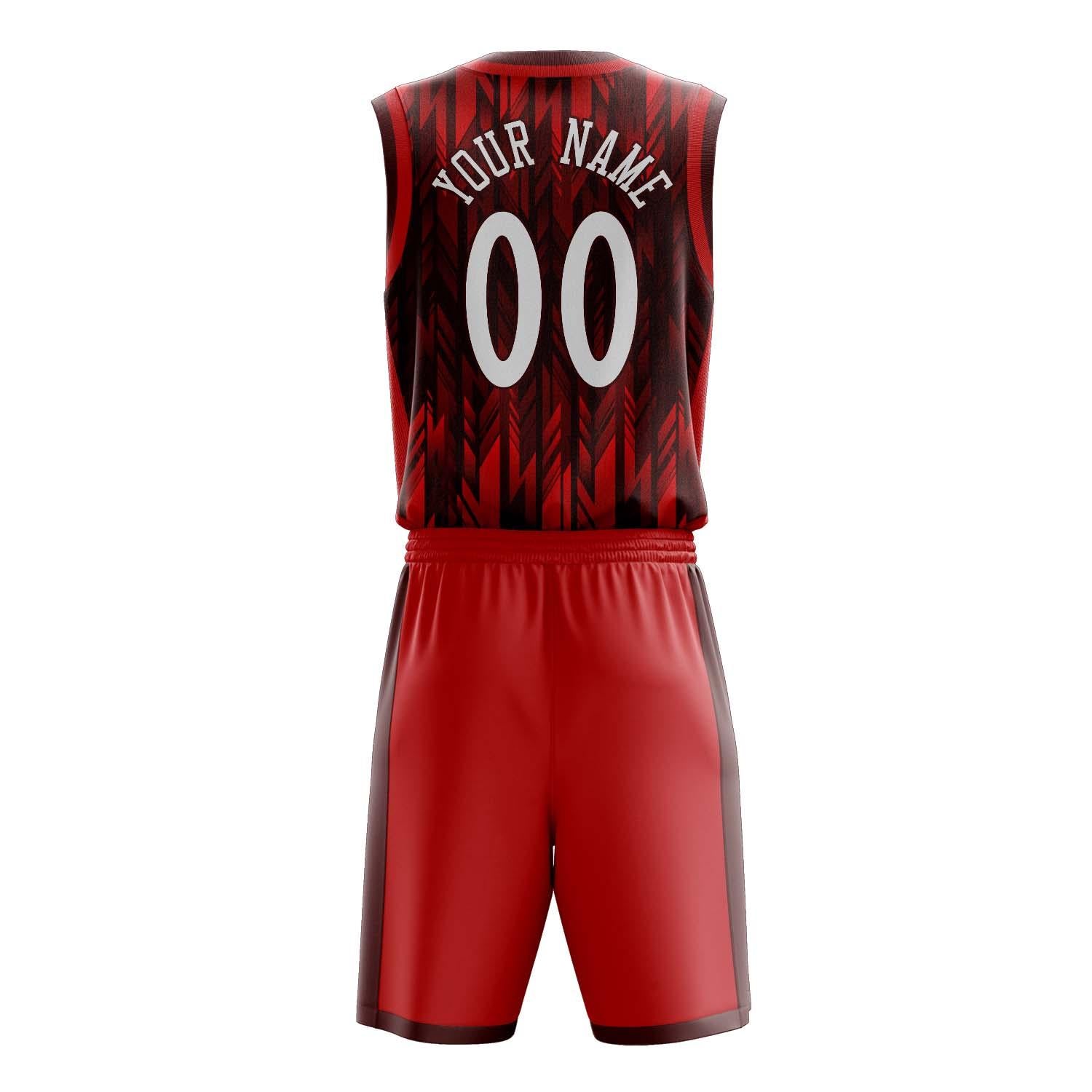 Benutzerdefiniertes Professionelles Rot Weiß Basketballtrikot-Set