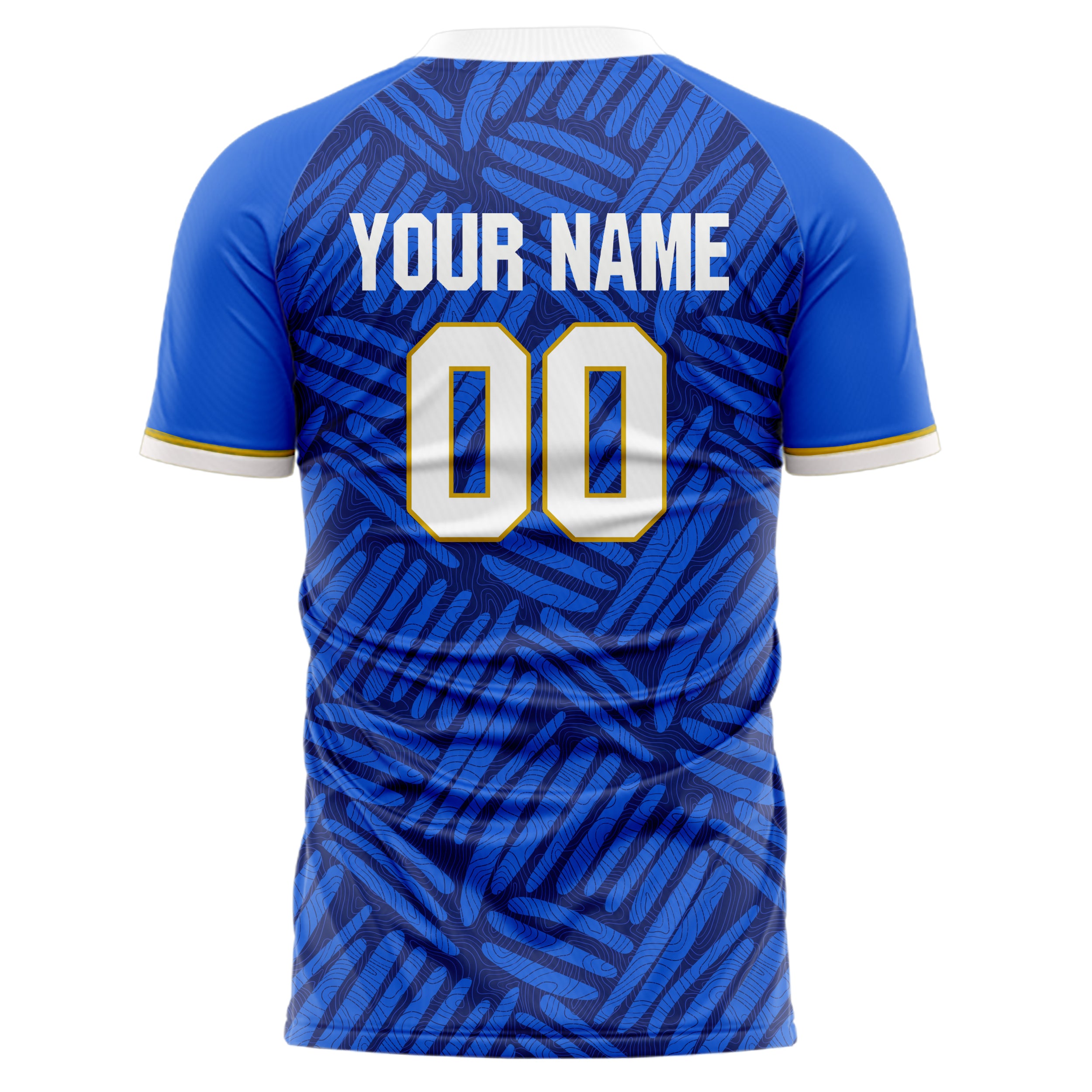 Custom Professional Blue Navy Blue Abstract Soccer Jersey