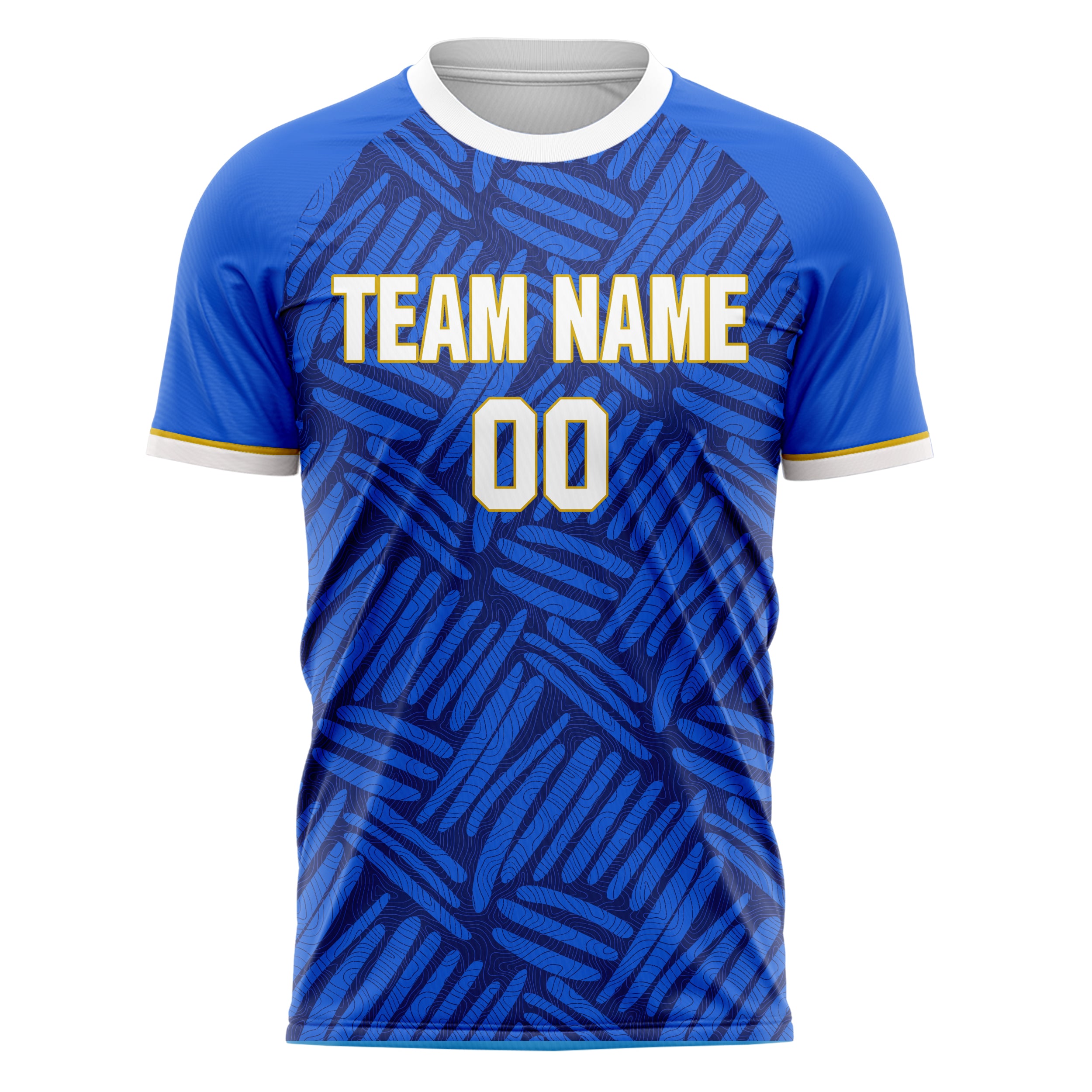 Custom Professional Blue Navy Blue Abstract Soccer Jersey