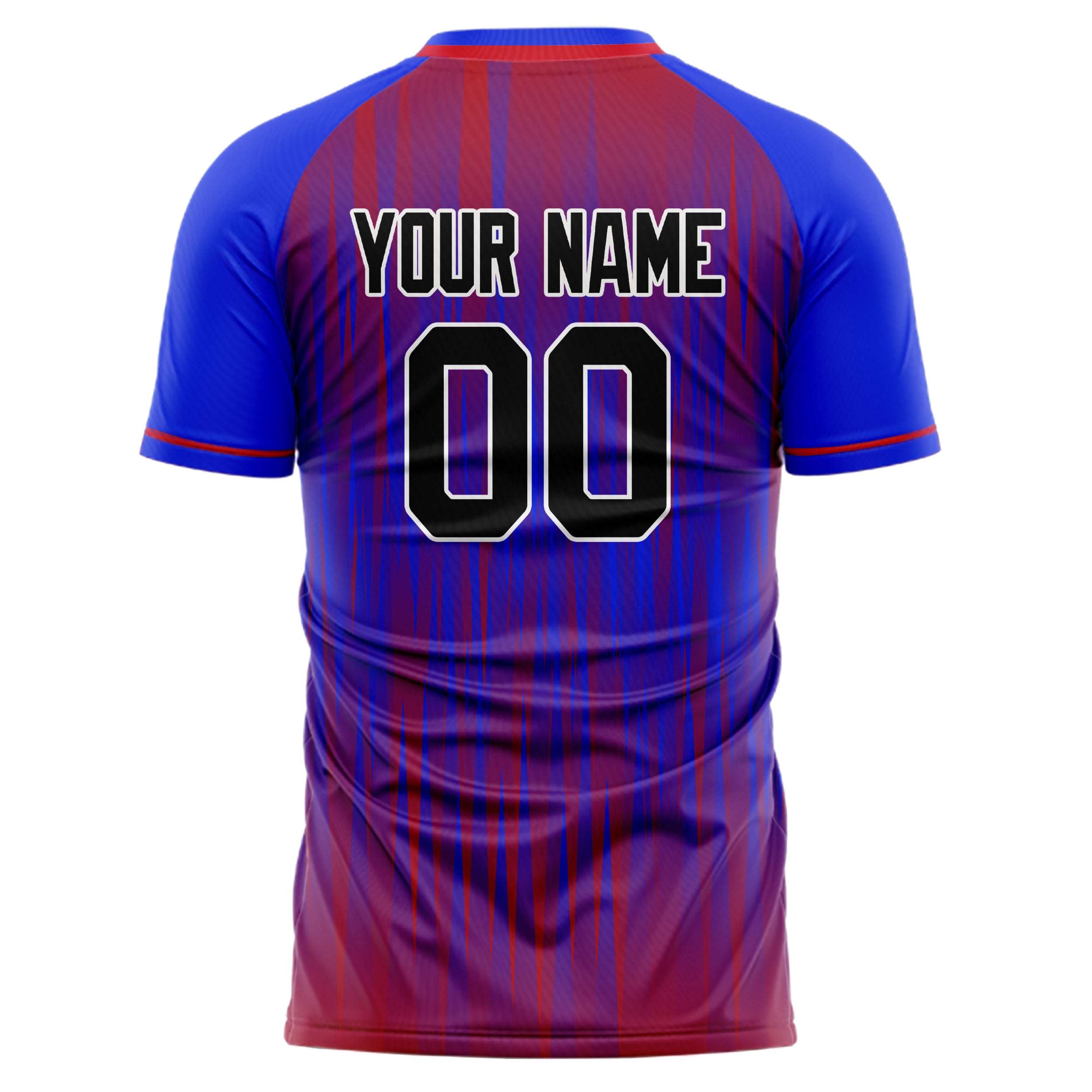 Custom Professional Blue Red Stripes Soccer Jersey