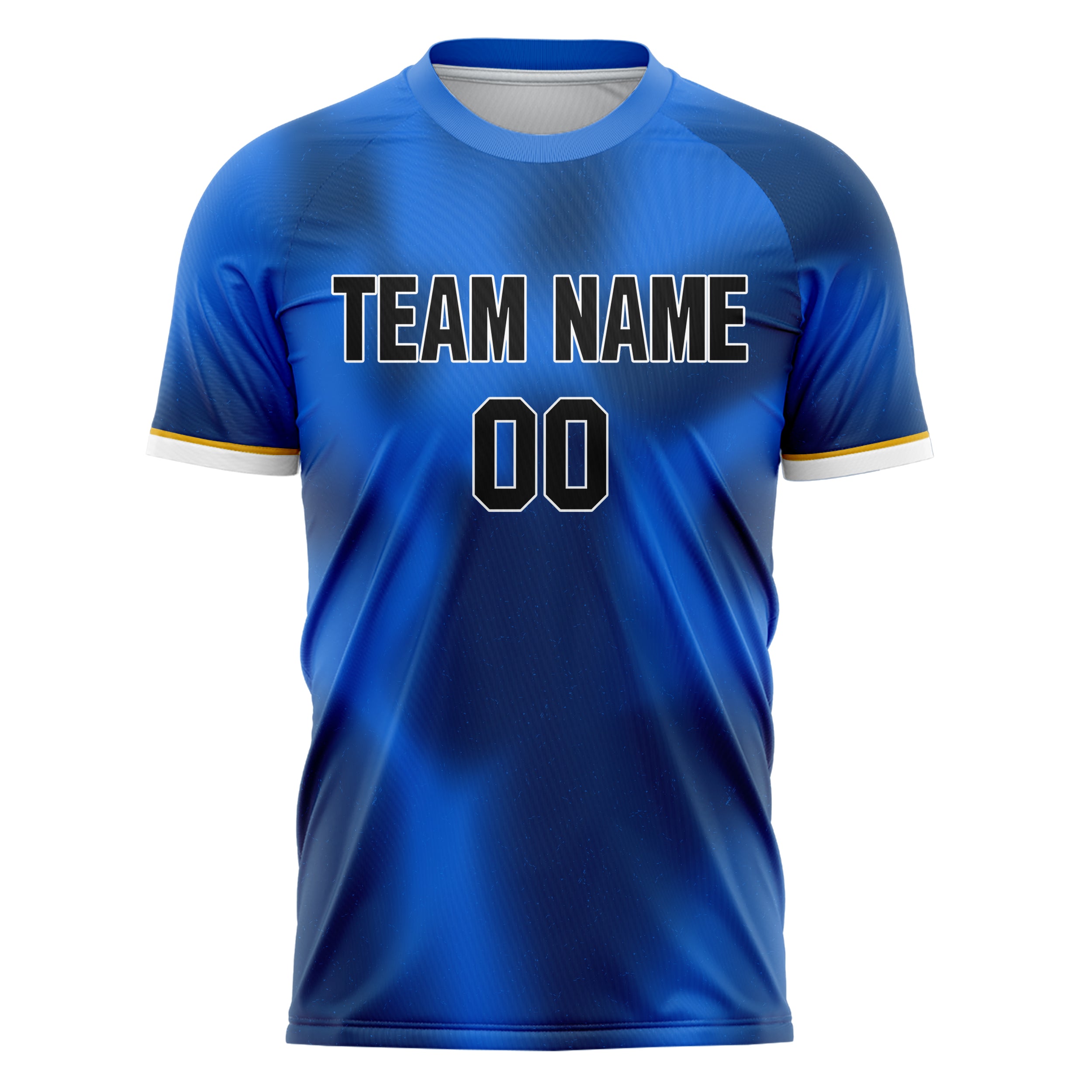 Custom Professional Blue Black Flames Soccer Jersey