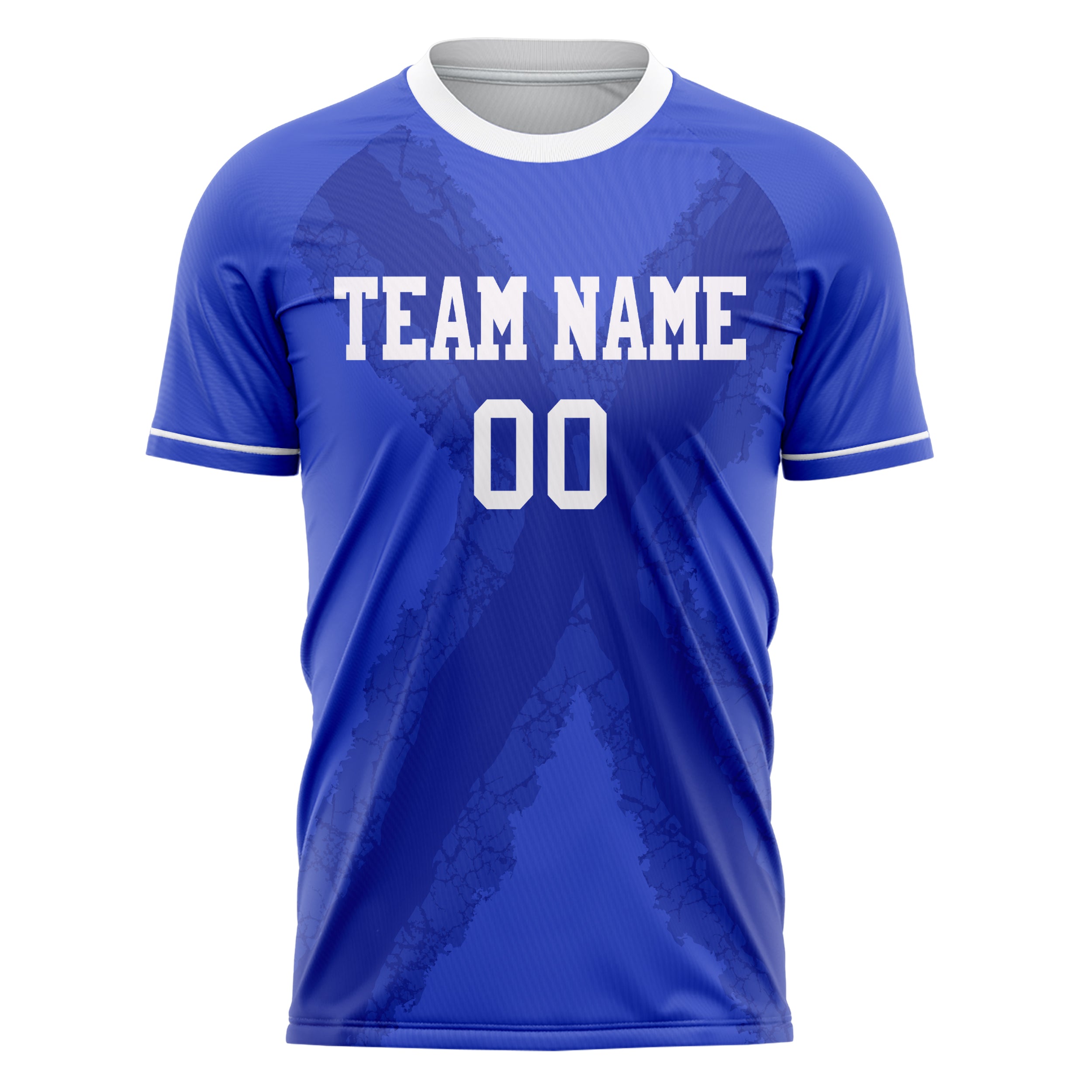 Custom Professional Blue White Flames Soccer Jersey