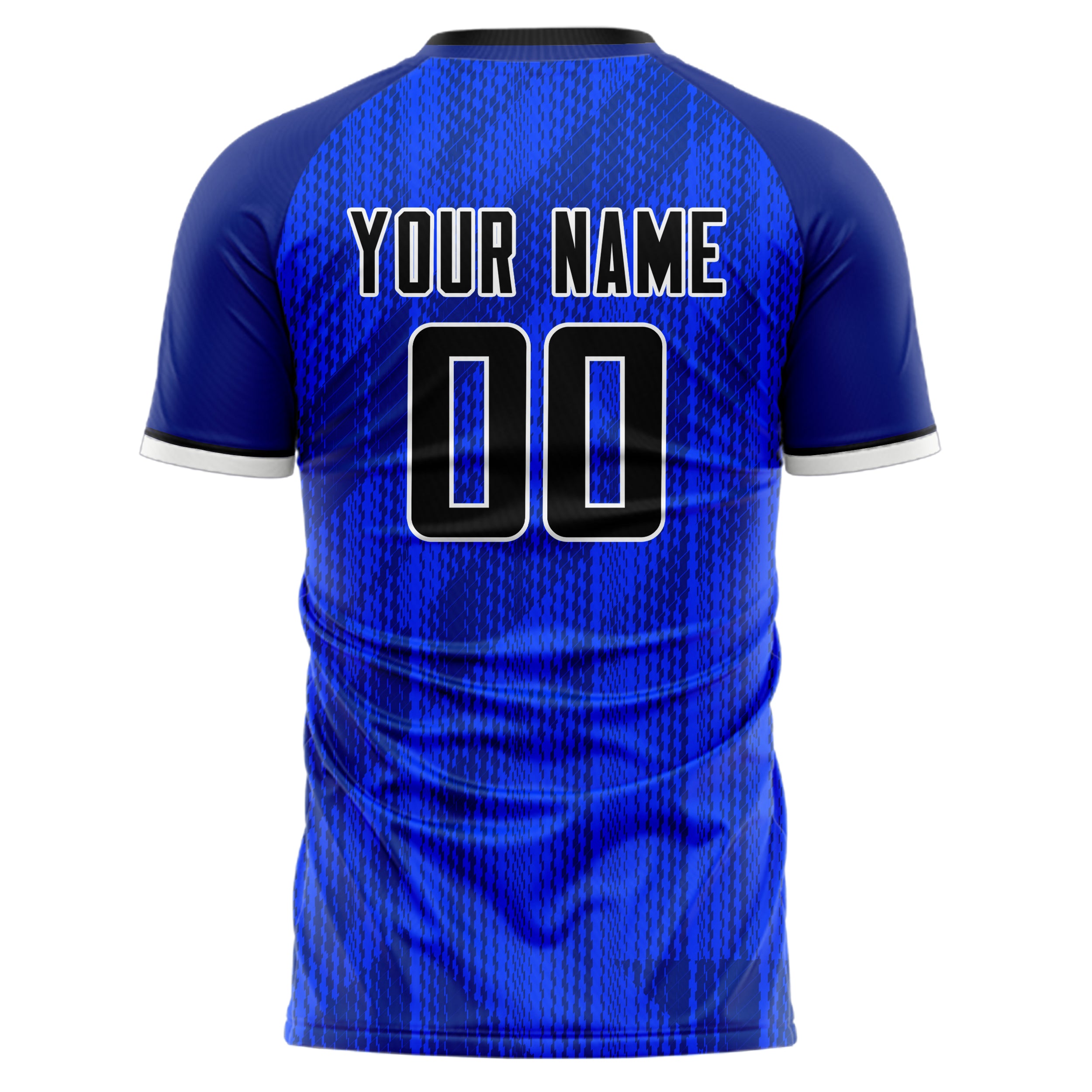 Custom Professional Blue Navy Blue Leopard Soccer Jersey