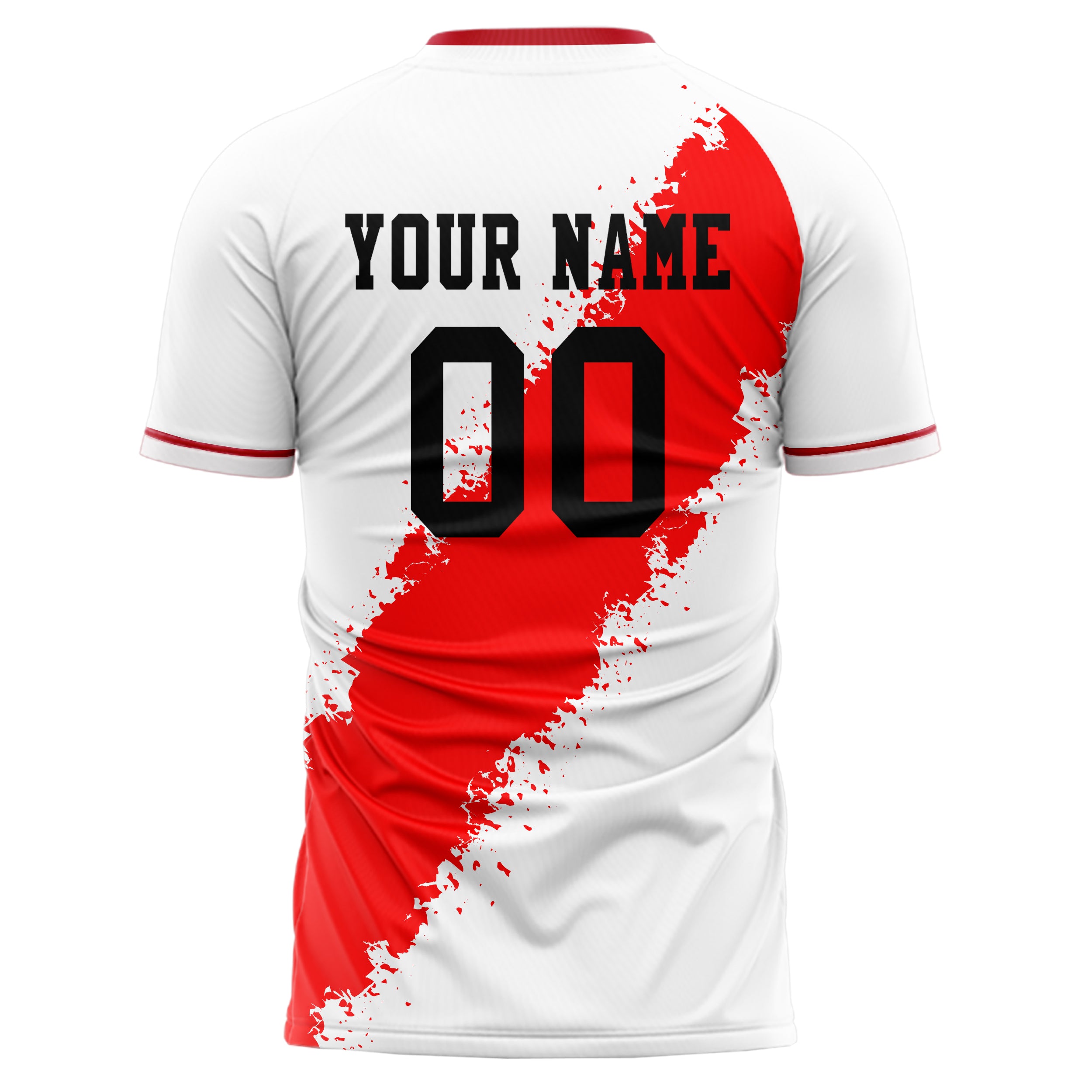 Custom Professional White Red Stripes Soccer Jersey