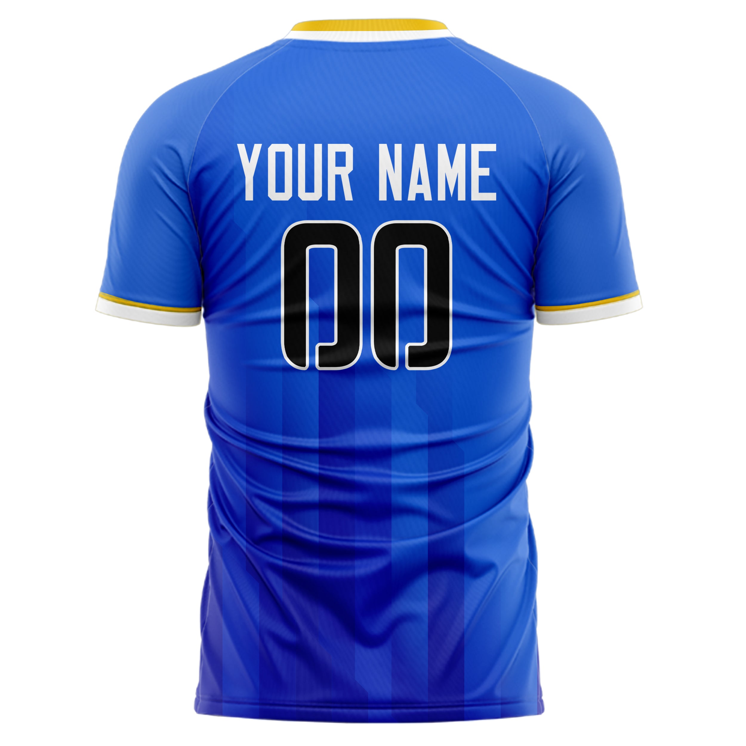 Custom Professional Blue White Shadow Soccer Jersey