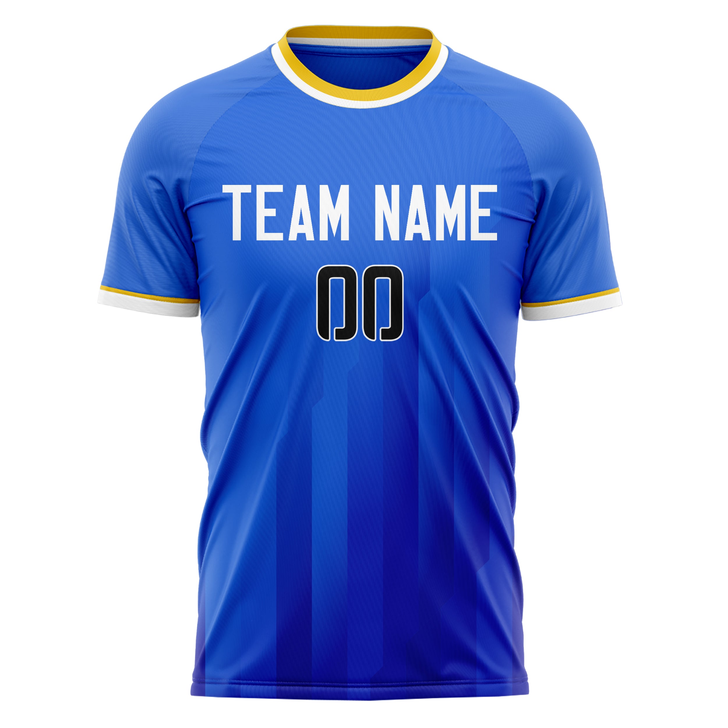Custom Professional Blue White Shadow Soccer Jersey