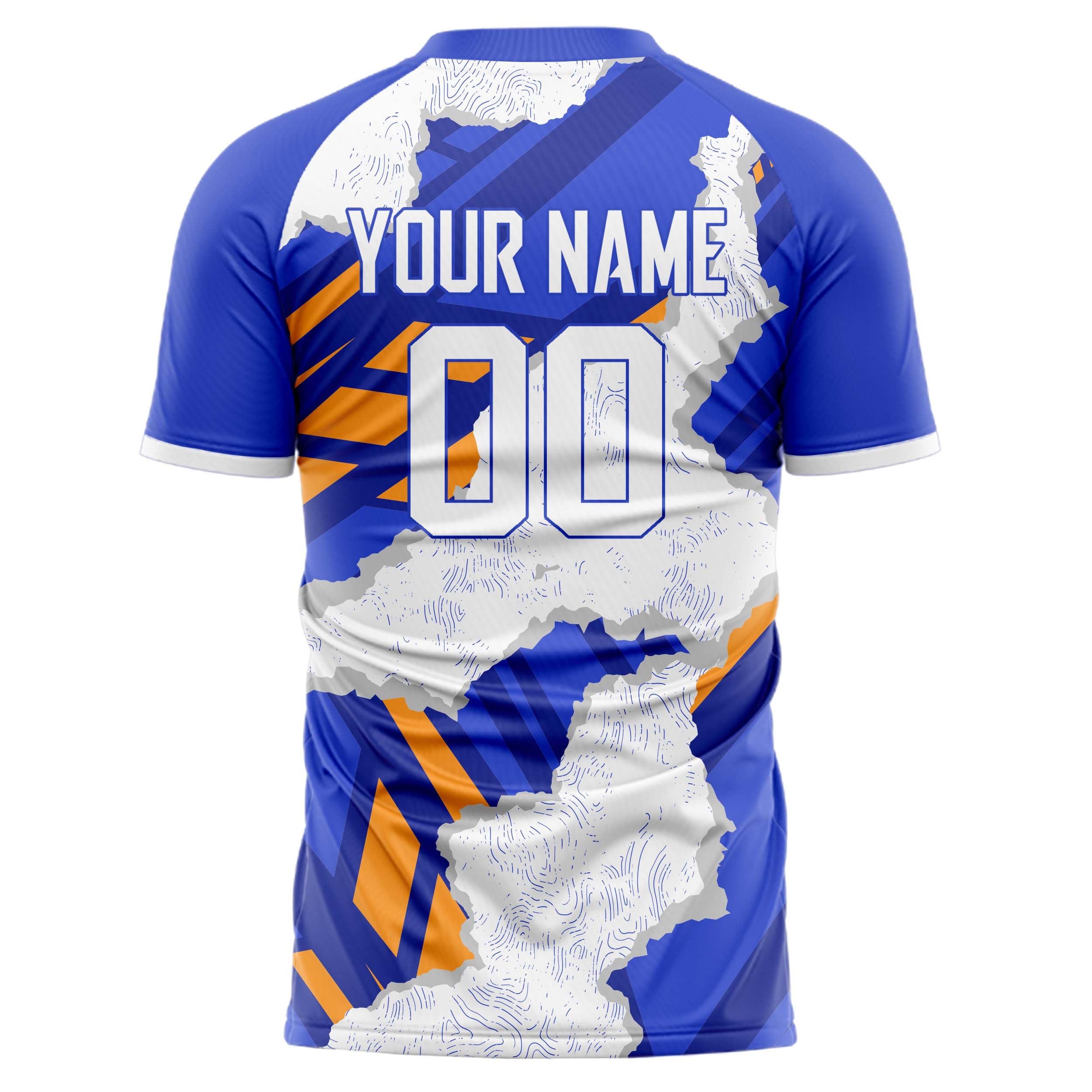 Custom Professional White Blue Cards Soccer Jersey
