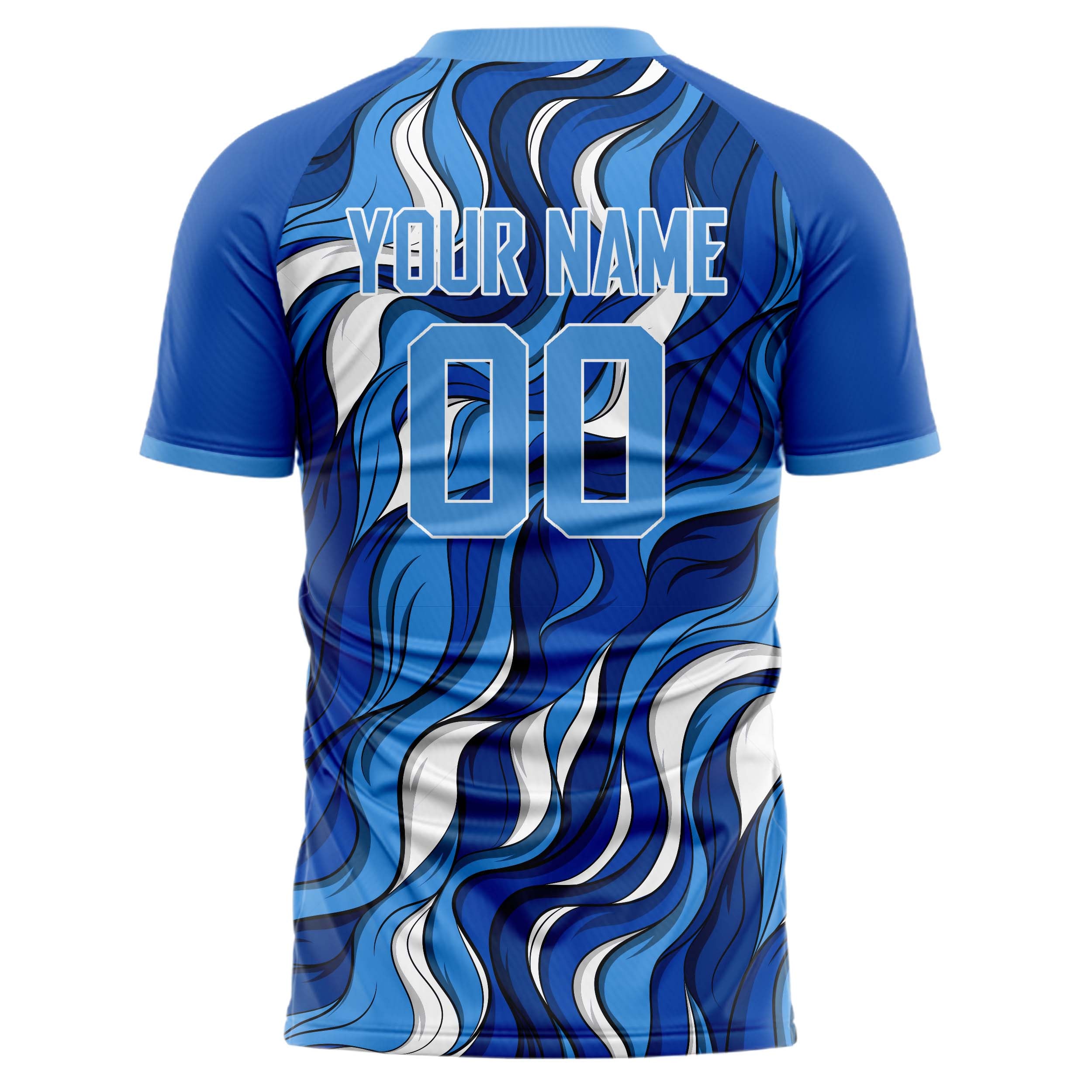 Custom Professional Blue White Stripes Soccer Jersey