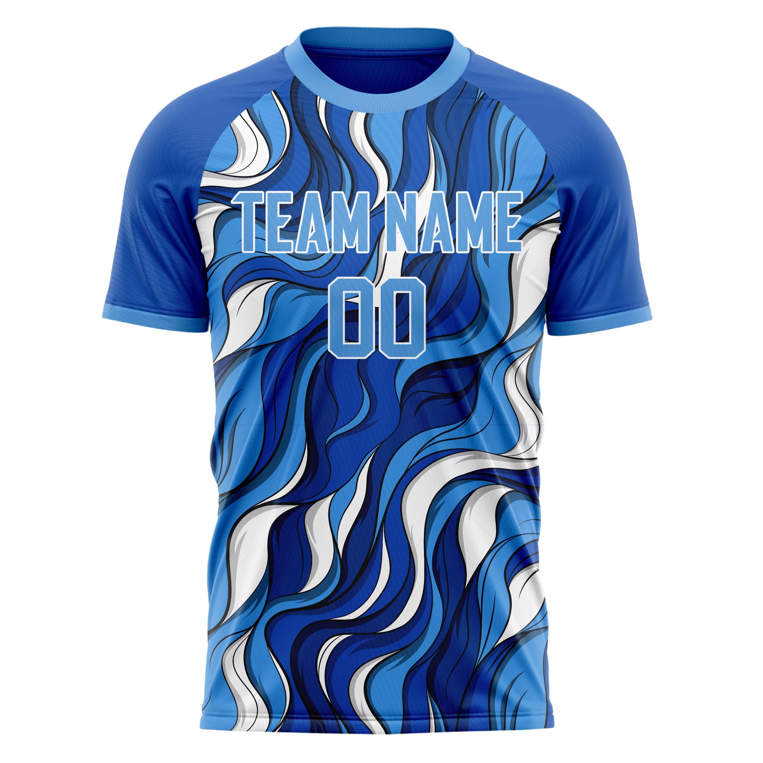Custom Professional Blue White Stripes Soccer Jersey