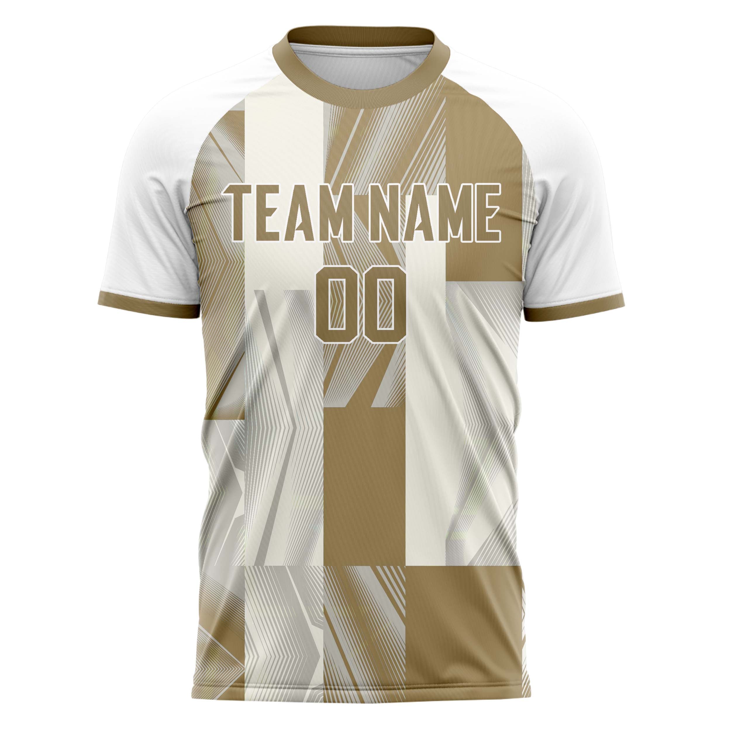 Custom Professional White Brown Gradient Soccer Jersey