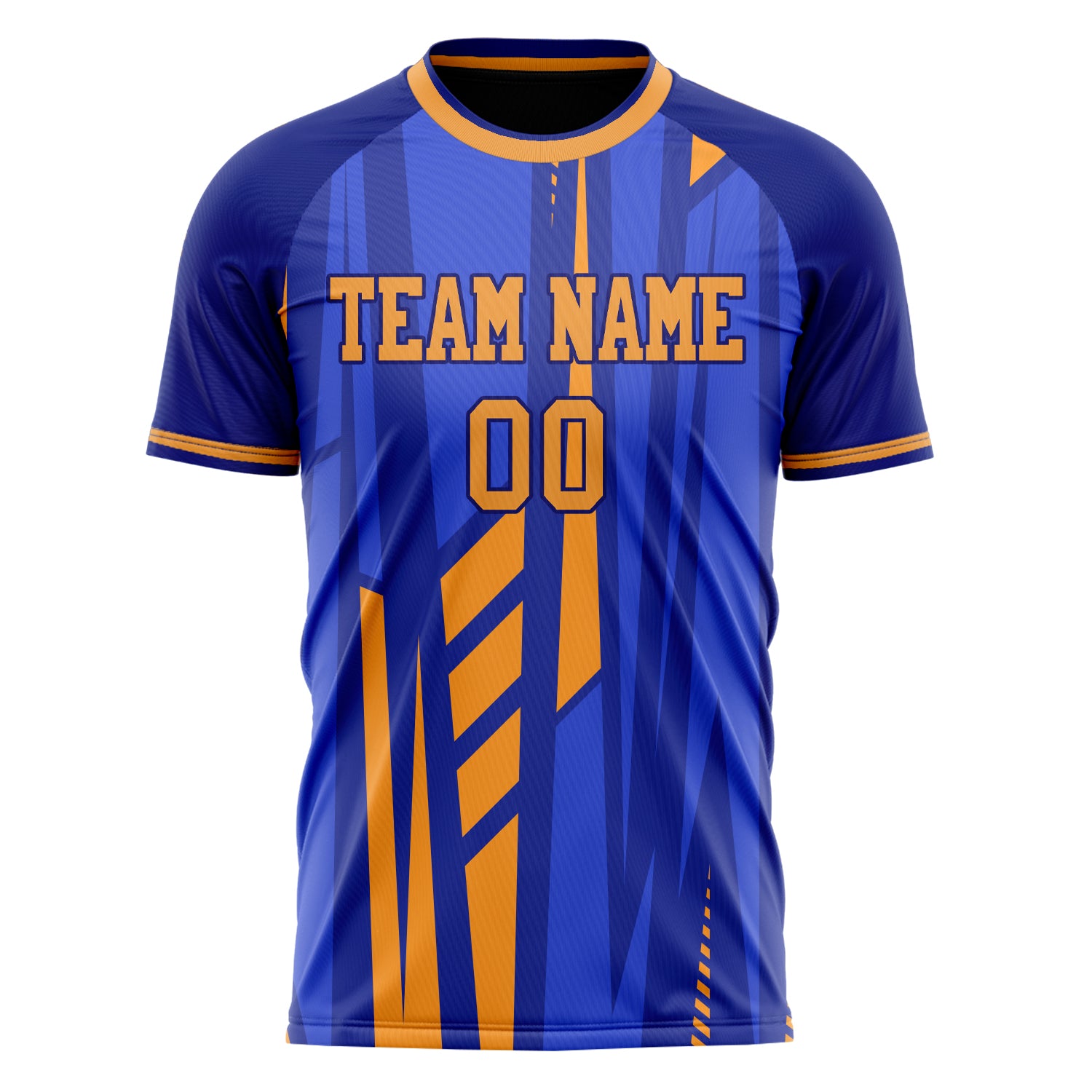 Custom Professional Blue Gold Block Soccer Jersey