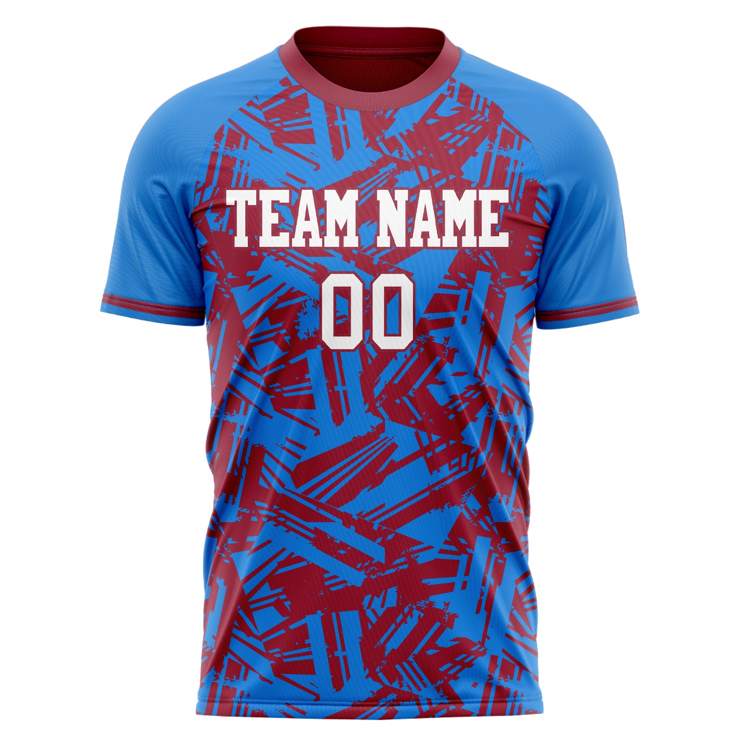 Custom Professional Blue Red Graphic Soccer Jersey