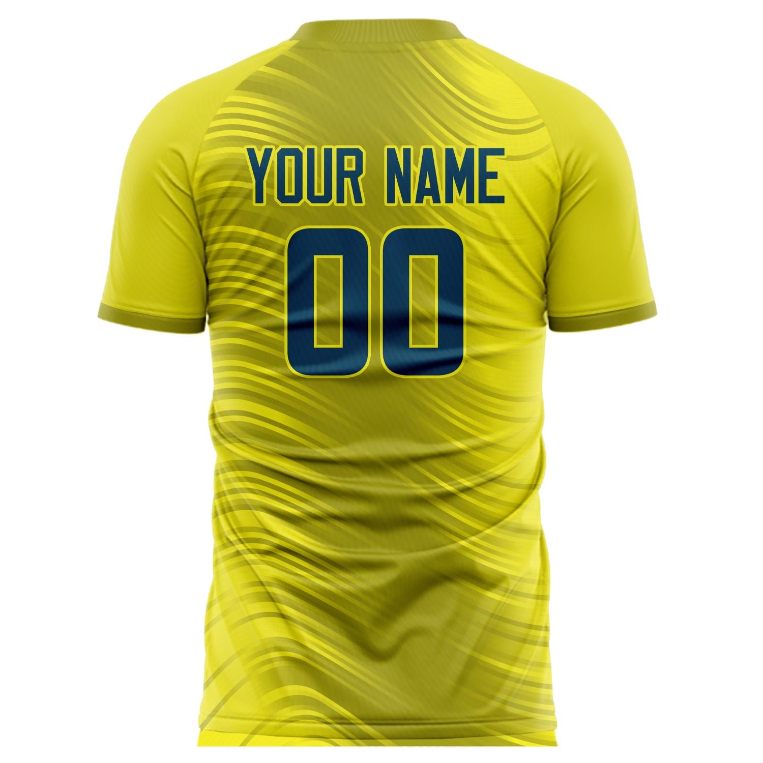 Custom Professional Yellow Navy Blue Shades Soccer Jersey