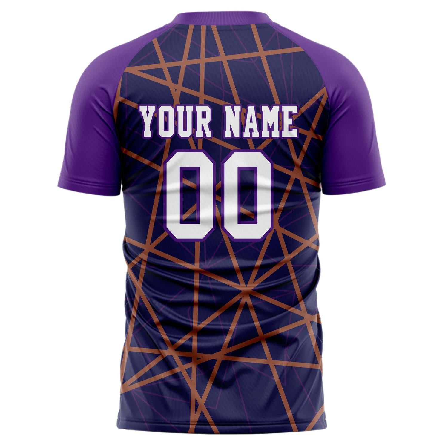 Custom Professional Navy Blue Purple Lines Soccer Jersey