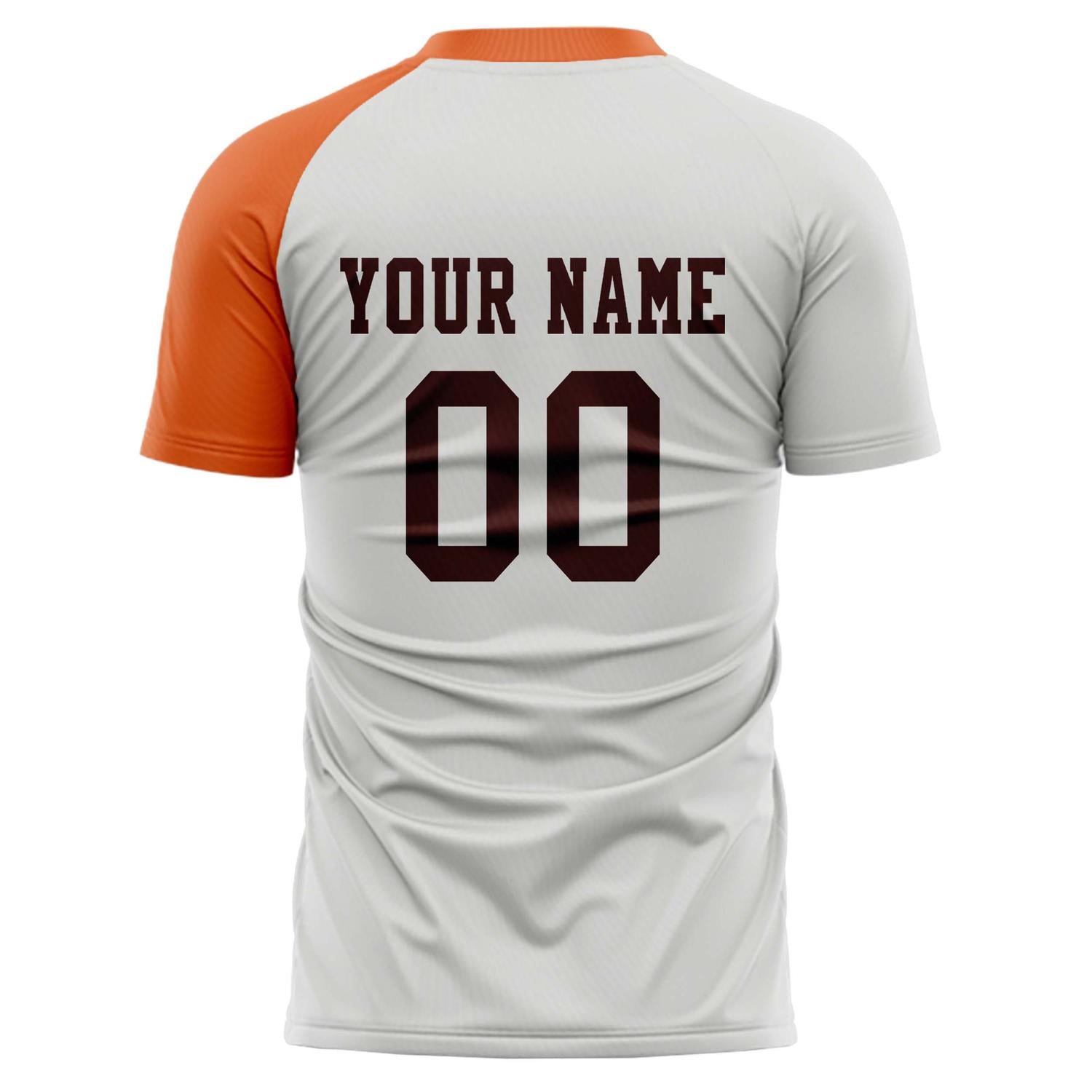 Benutzerdefiniertes Professionelles Weiß Orange Blitz Fußballtrikot