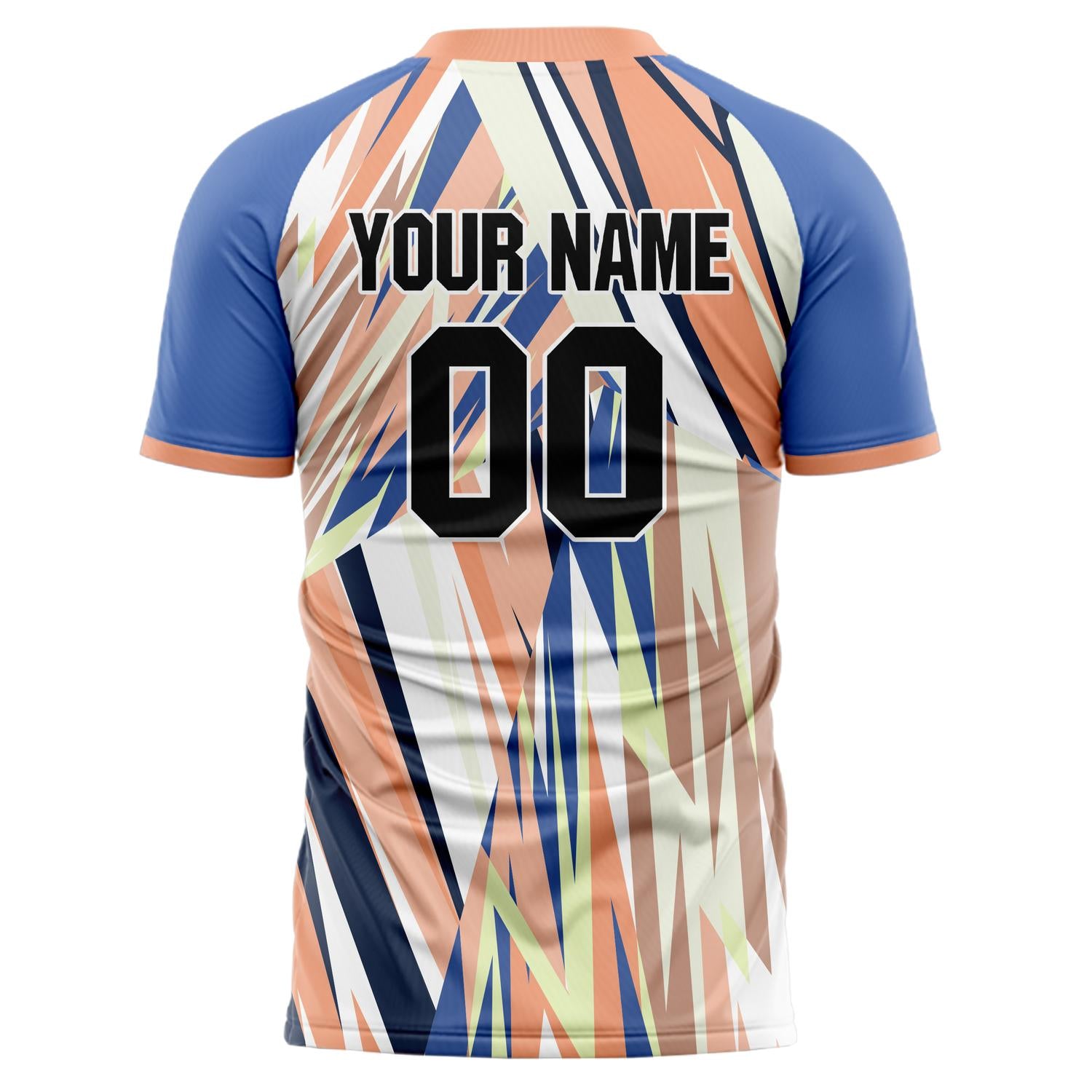 Custom Professional Blue Black Stripes Soccer Jersey