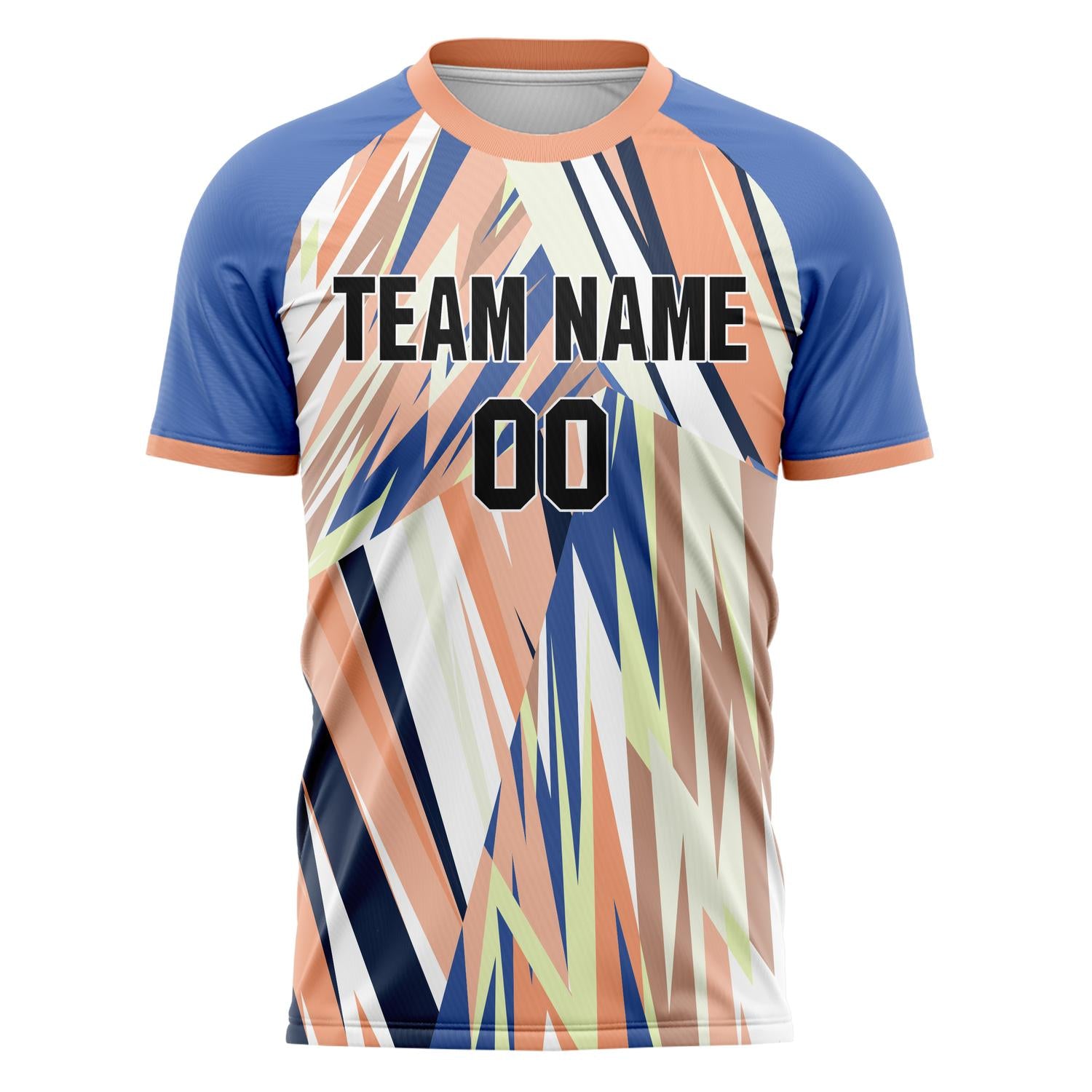 Custom Professional Blue Black Stripes Soccer Jersey
