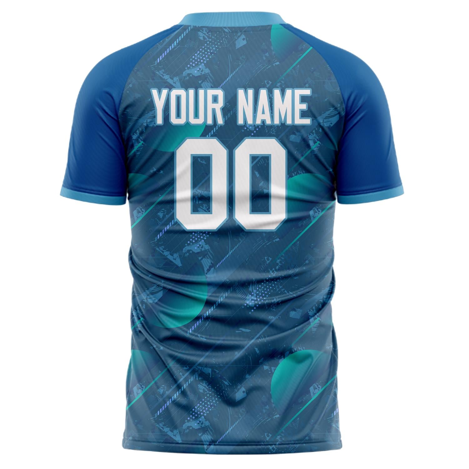 Custom Professional Navy Blue White Dots Soccer Jersey