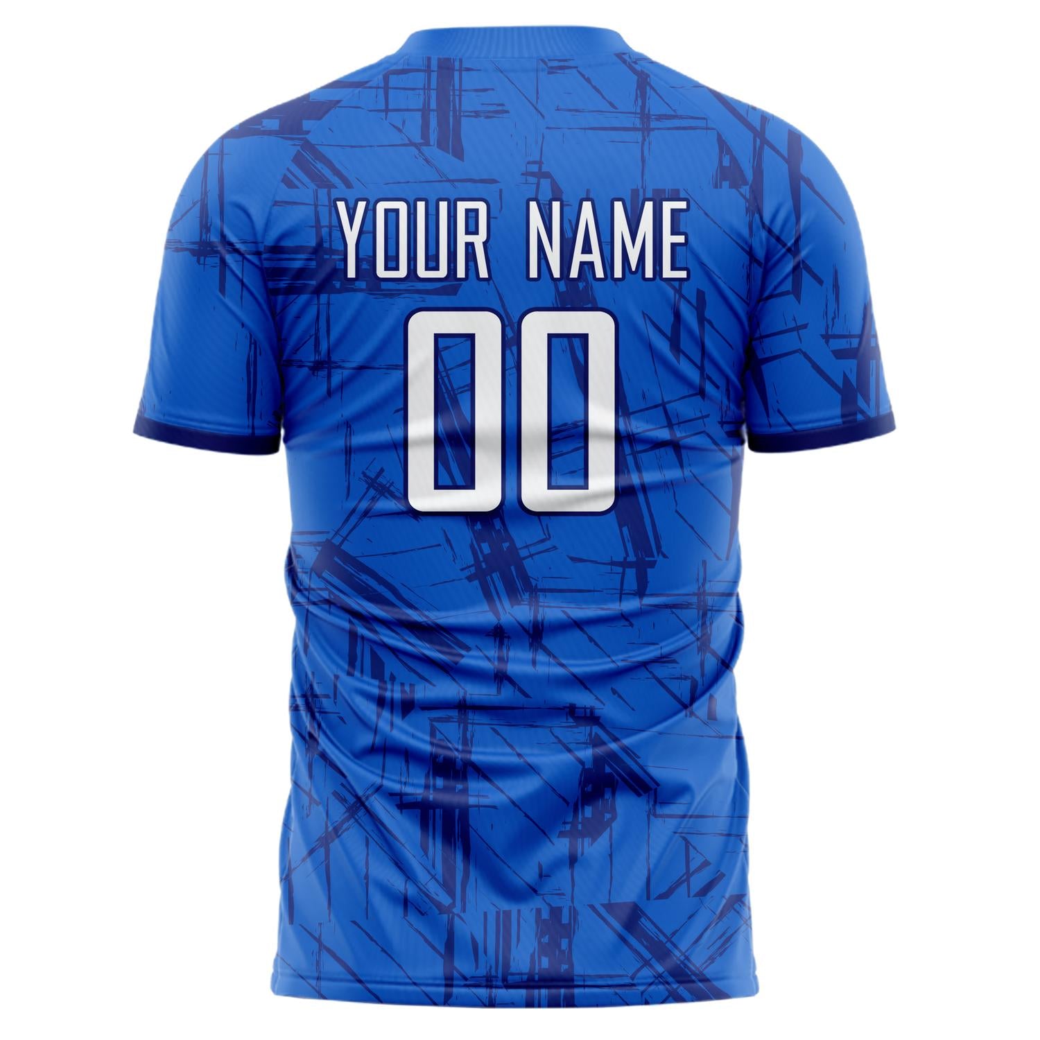 Custom Professional Blue White Lines Soccer Jersey