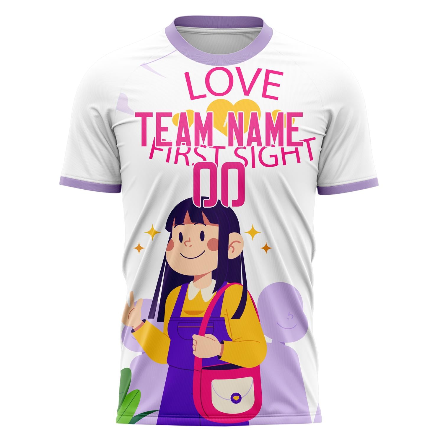 Custom Professional White Pink Girls Soccer Jersey