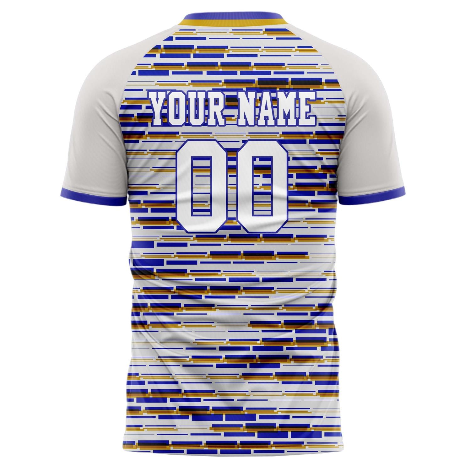 Custom Professional White Royal Blue Brick Soccer Jersey