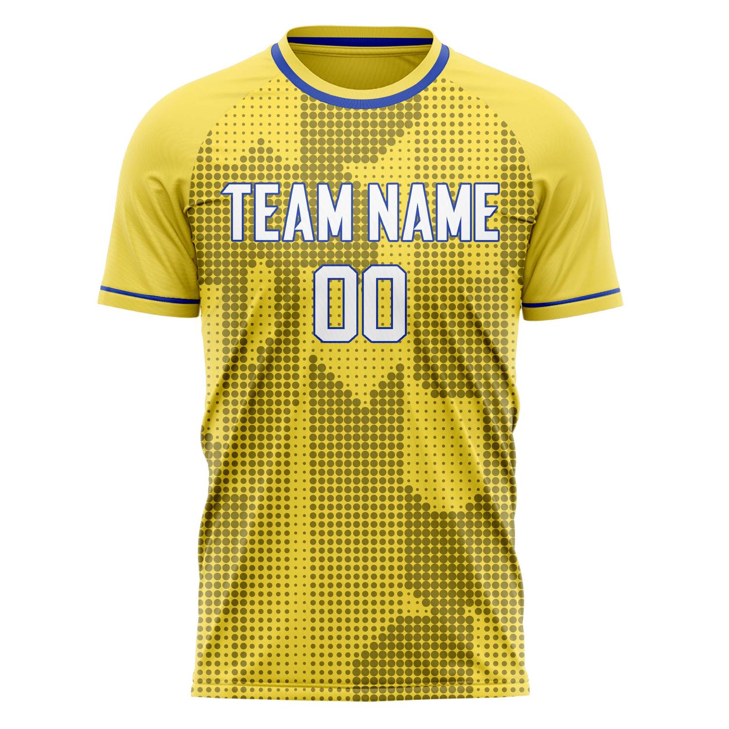 Custom Professional Gold White Pixel Soccer Jersey