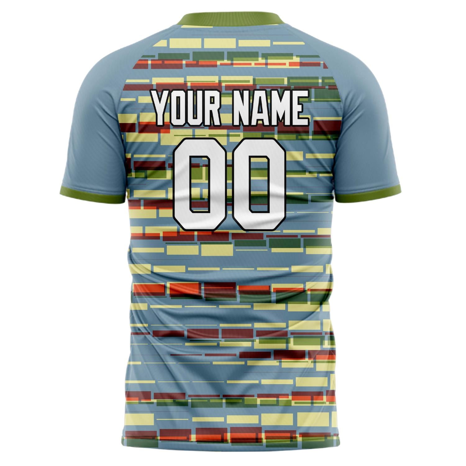 Benutzerdefiniertes Professionelles Blau Weiß Ziegel Fußballtrikot