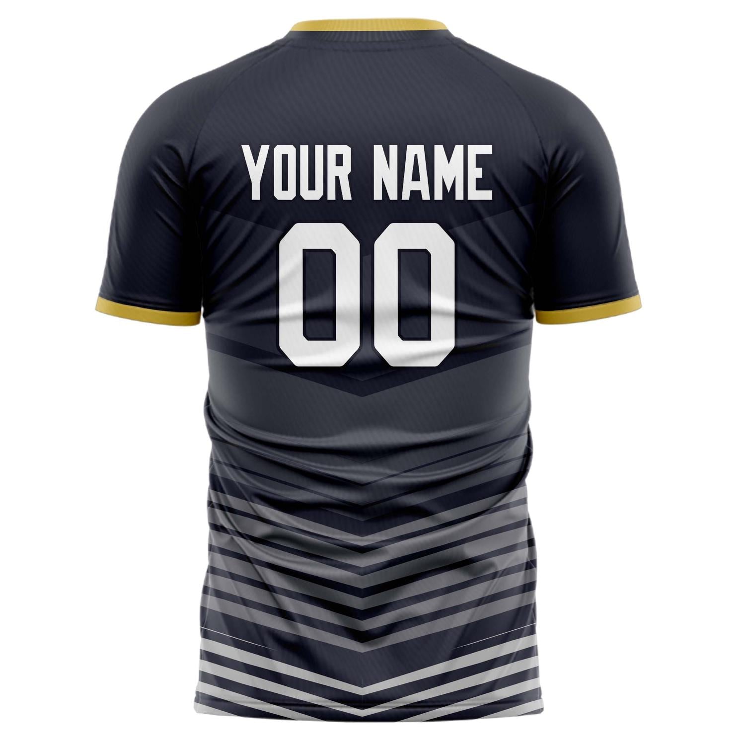 Benutzerdefiniertes Professionelles Schwarz Grau Geometrisches Fußballtrikot