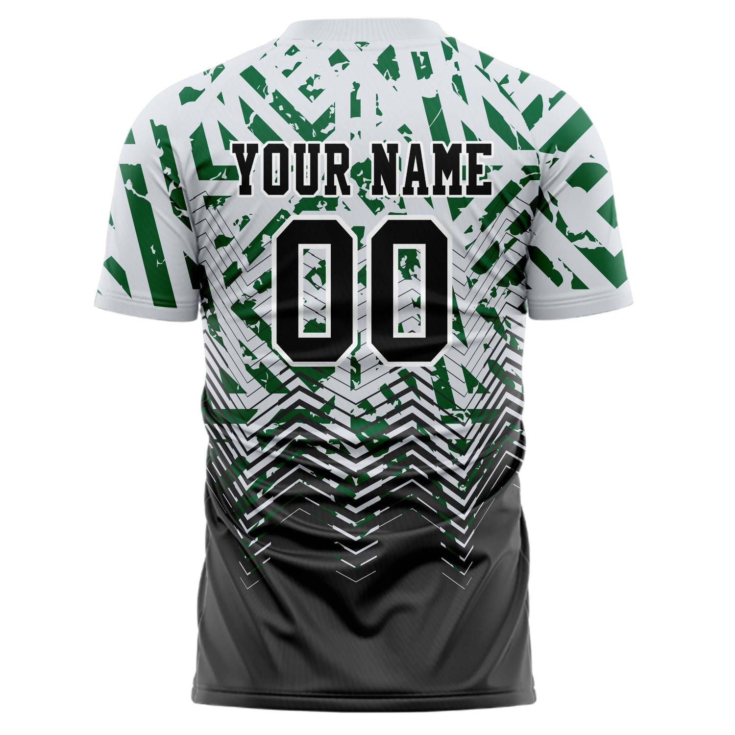 Benutzerdefiniertes Professionelles Weiß Schwarz Streifen Fußballtrikot