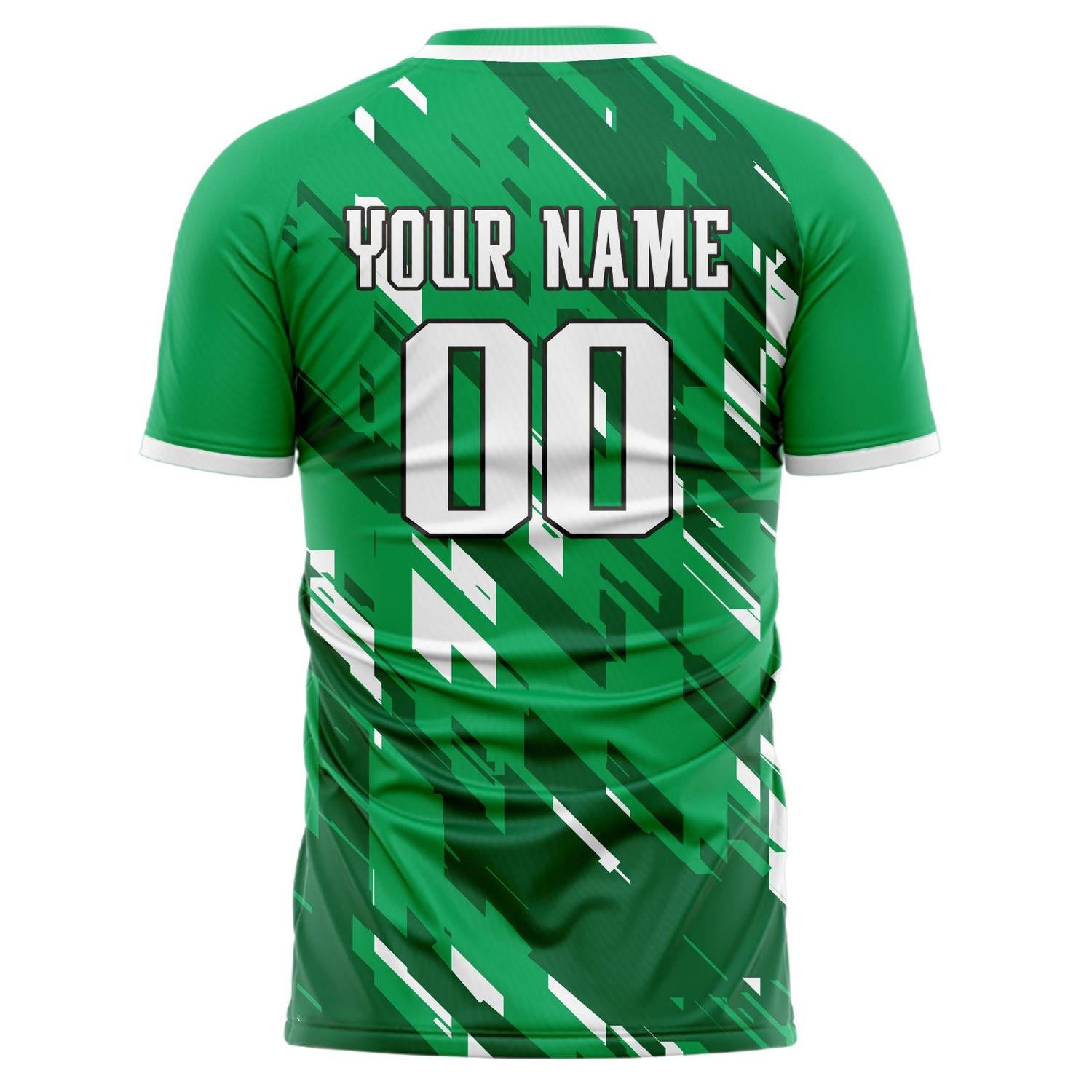 Benutzerdefiniertes Professionelles Kelly Grün Weiß Wellen Fußballtrikot