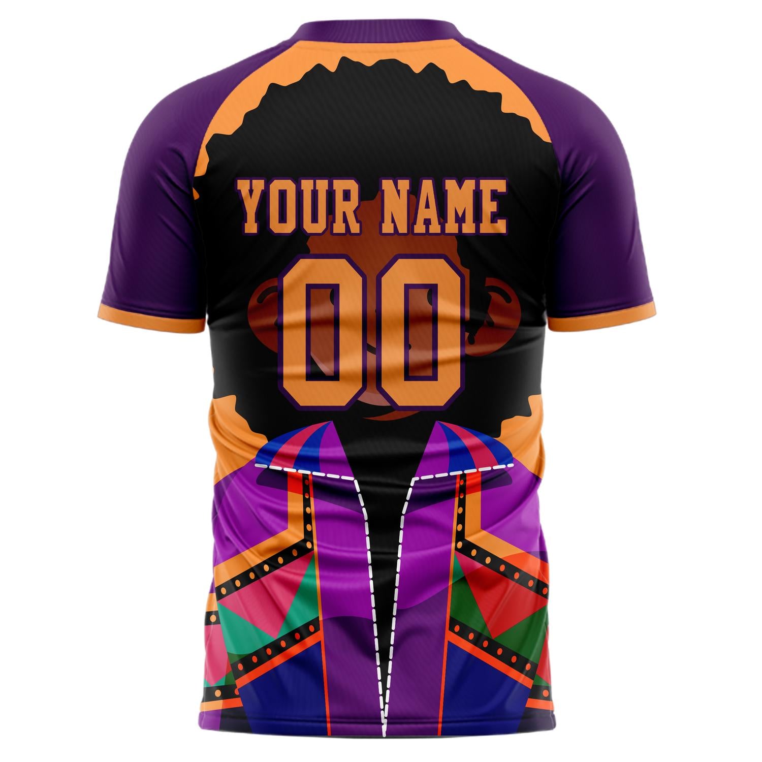 Benutzerdefiniertes Professionelles Lila Schwarz Hip Hop Junge Fußballtrikot