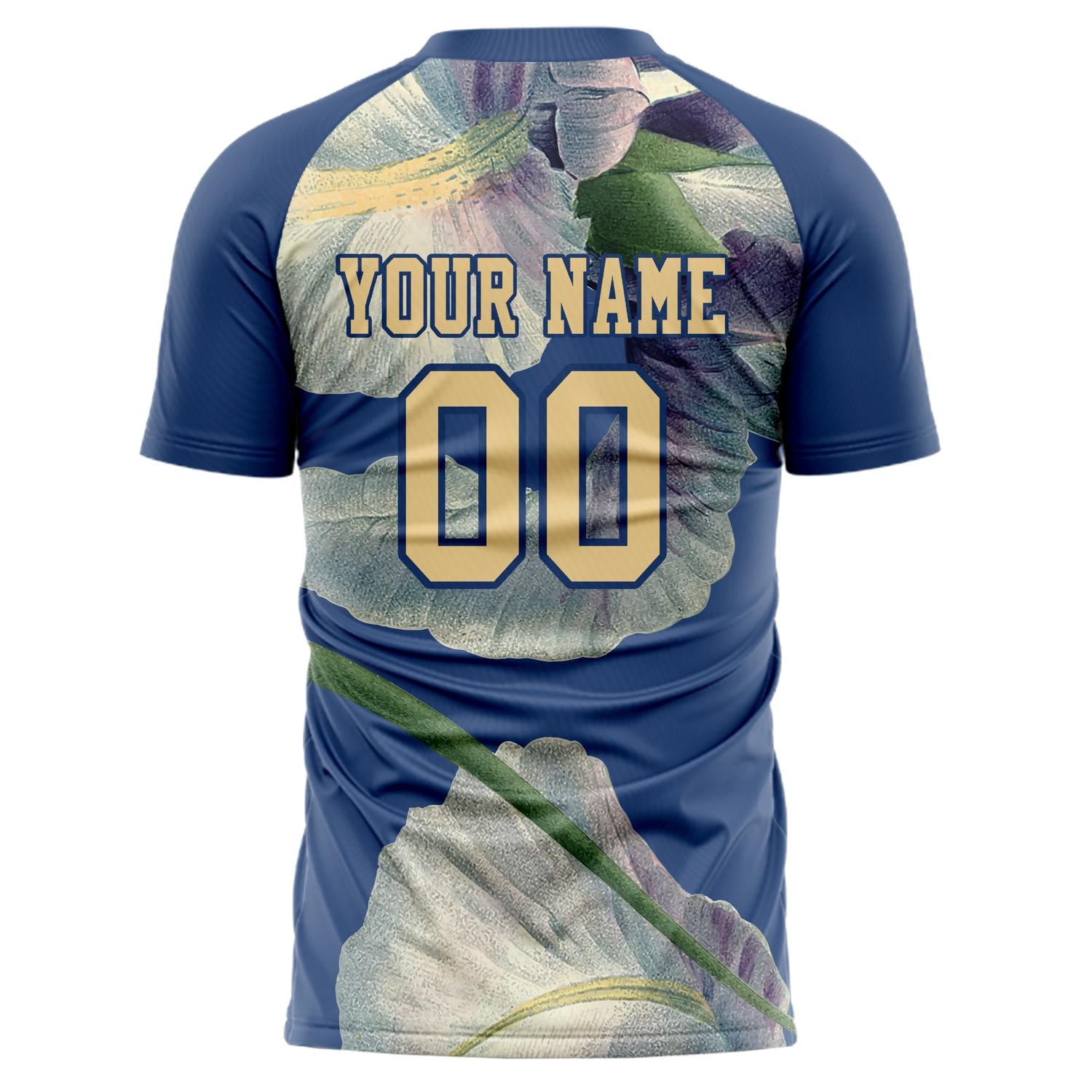 Benutzerdefiniertes Professionelles Marineblau Hellbraun Lotus Fußballtrikot