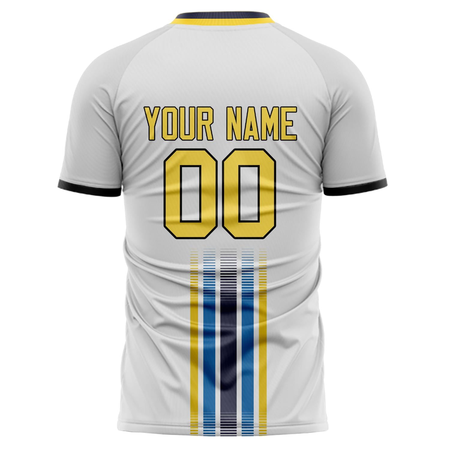 Benutzerdefiniertes Professionelles Weiß Gelb Tarn Fußballtrikot