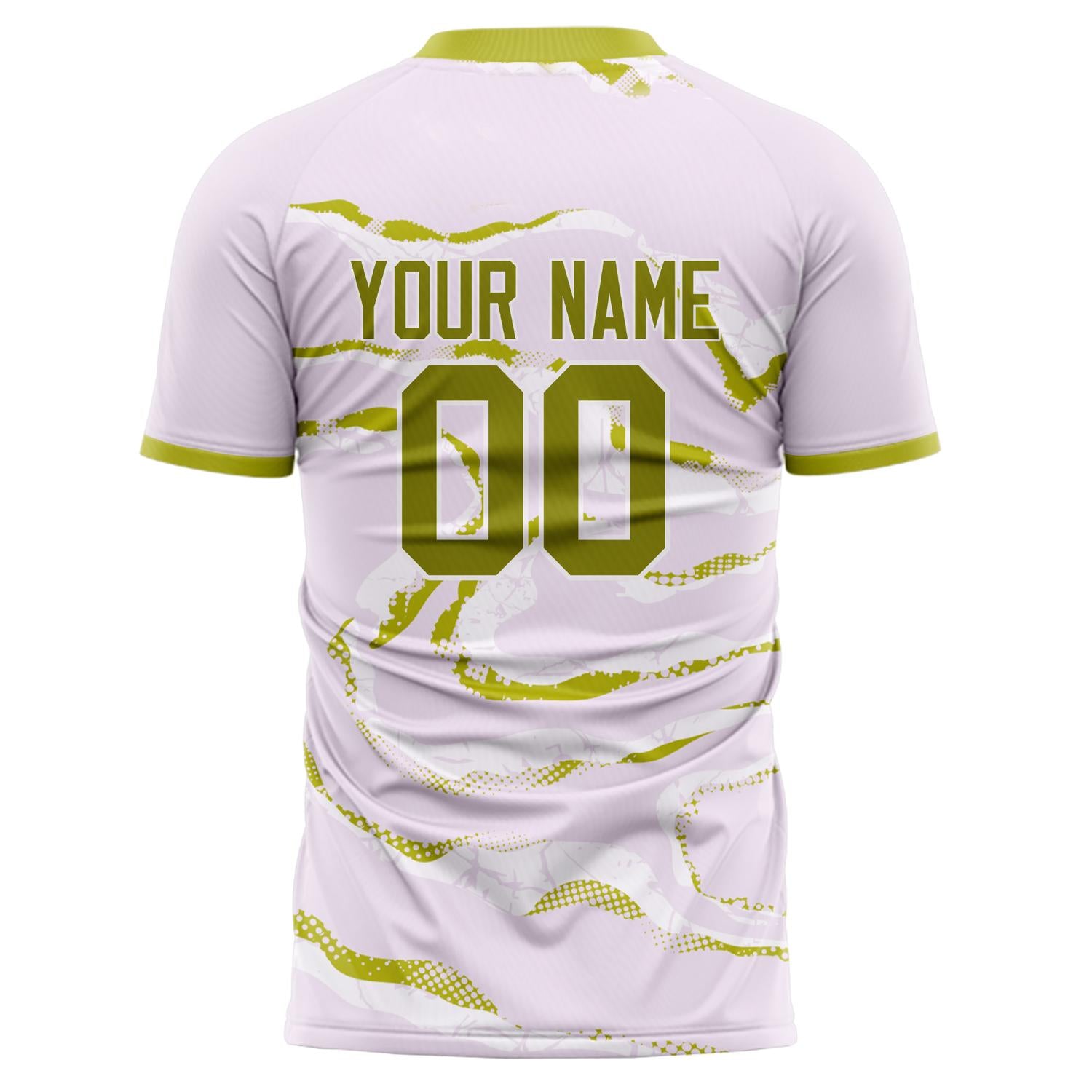 Custom Professional Pink Olive Marble Soccer Jersey