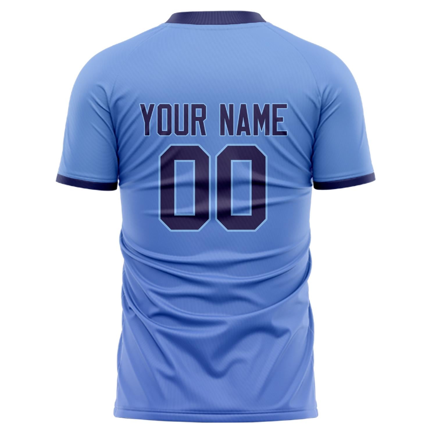 Custom Professional Blue Navy Blue Solid Color Soccer Jersey