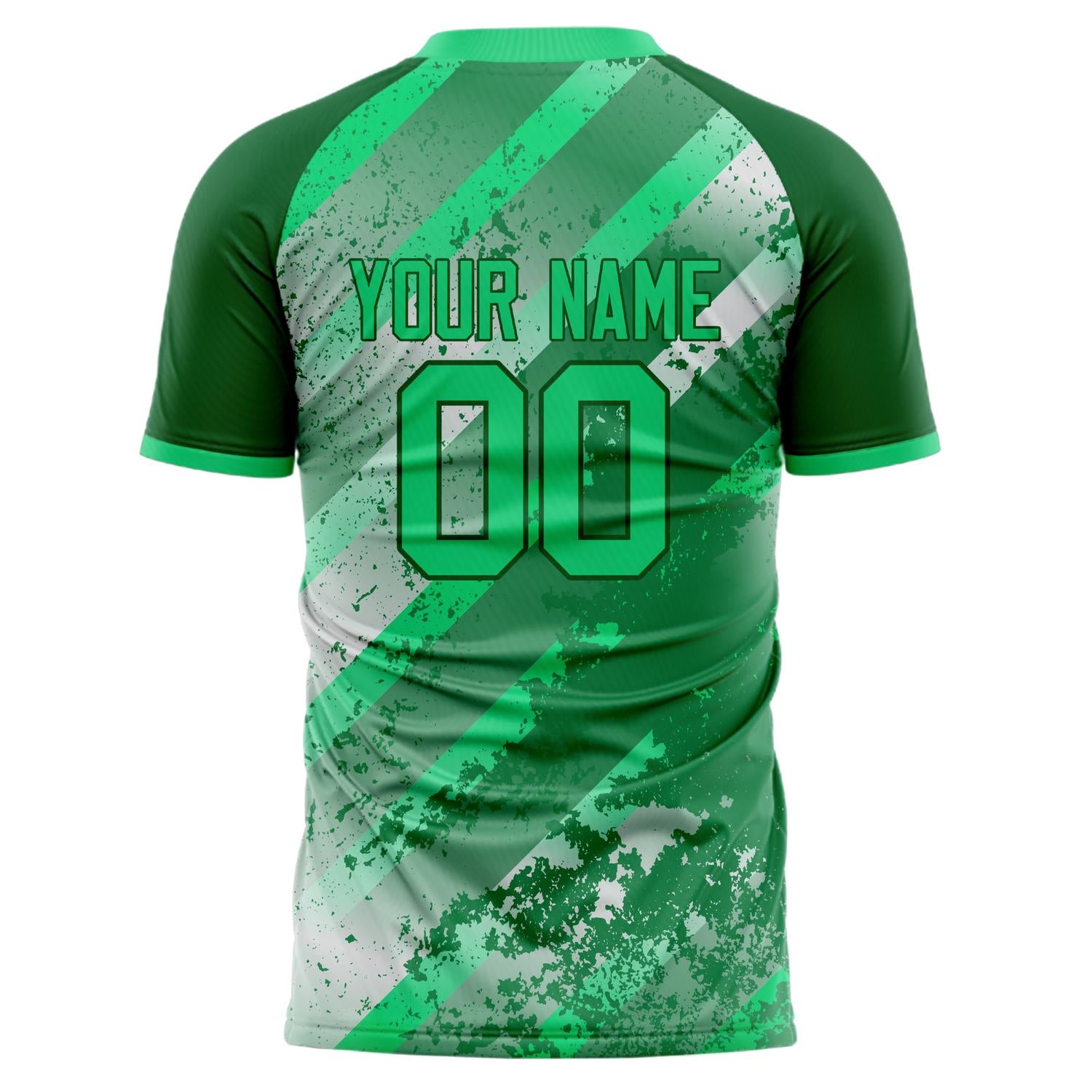Custom Professional Green Kelly Green Abstract Soccer Jersey