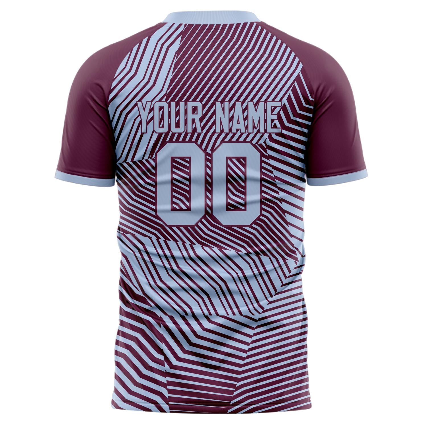 Custom Professional Purple Maroon Lines Soccer Jersey