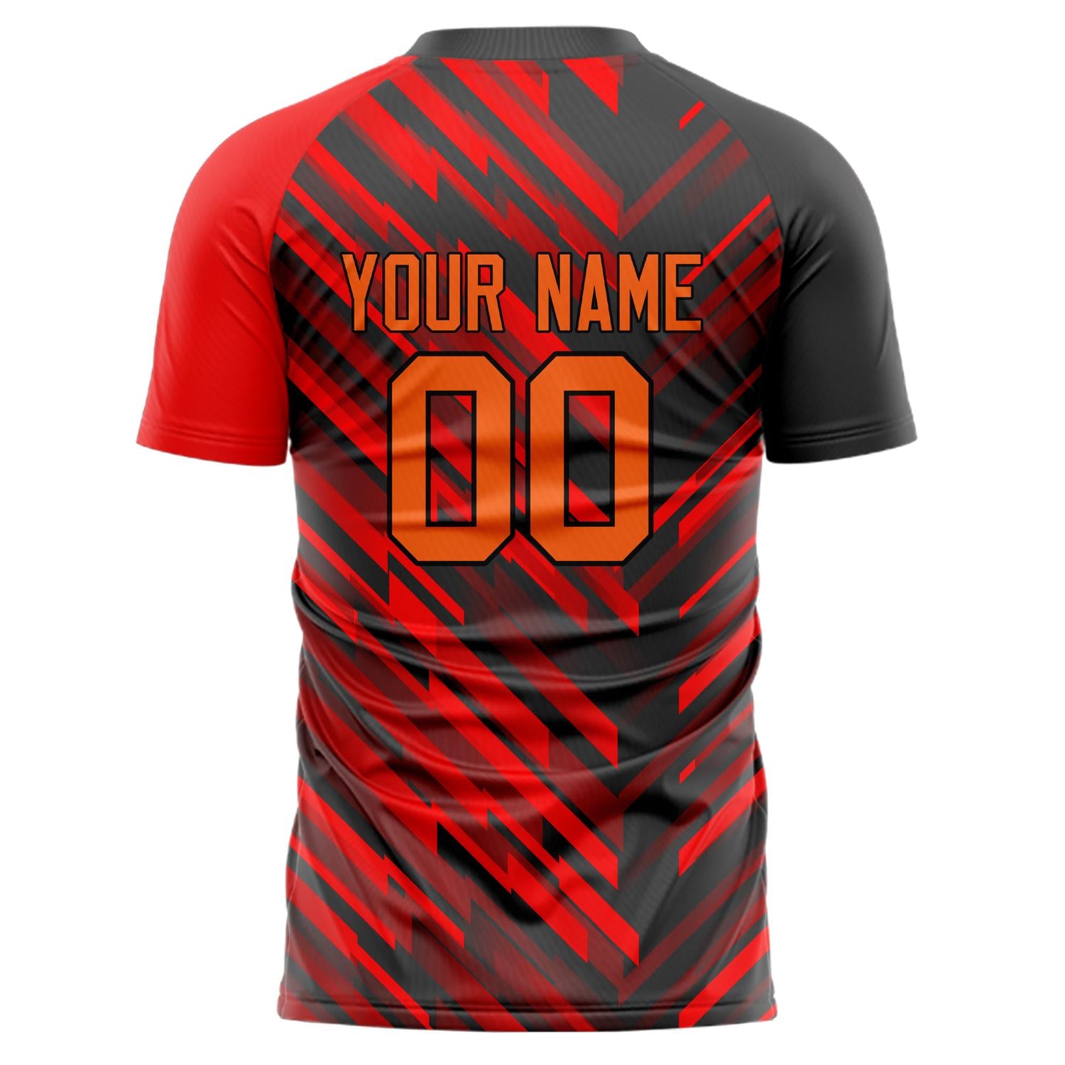 Custom Professional Red Black Stripes Soccer Jersey