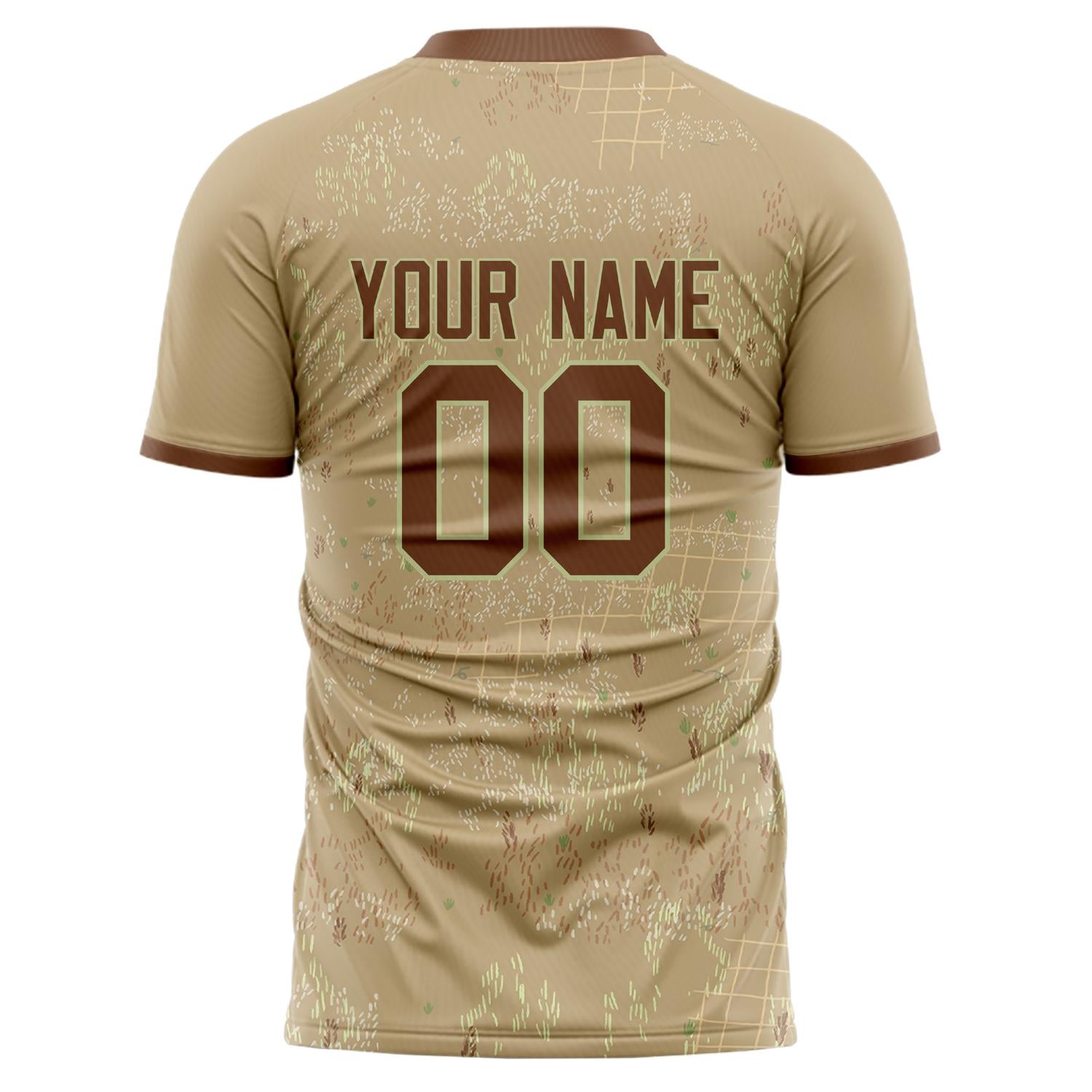 Custom Professional Brown Dark Brown Camouflage Soccer Jersey