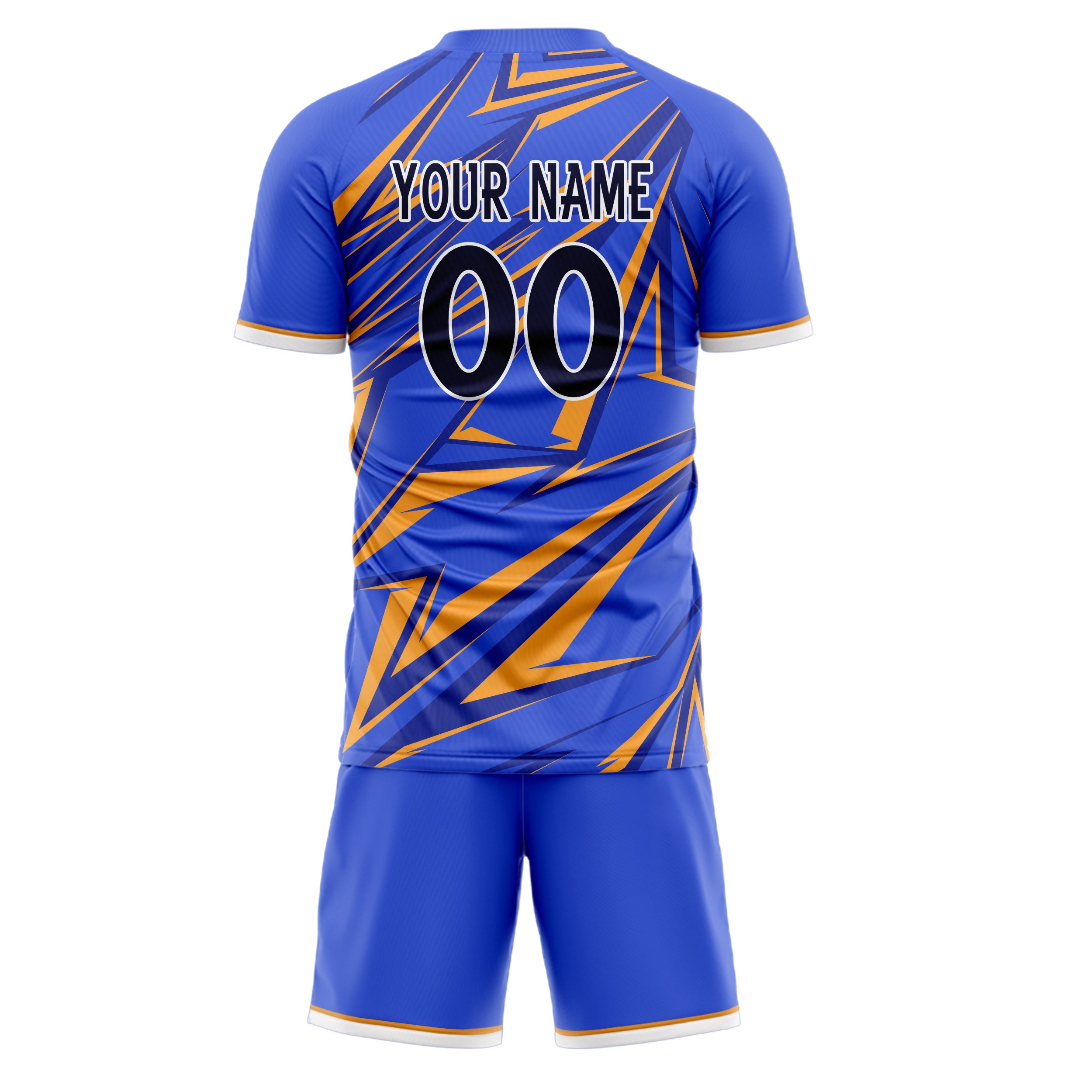 Maßgeschneidertes Professionelles Lila Gold Fußballtrikot-Set