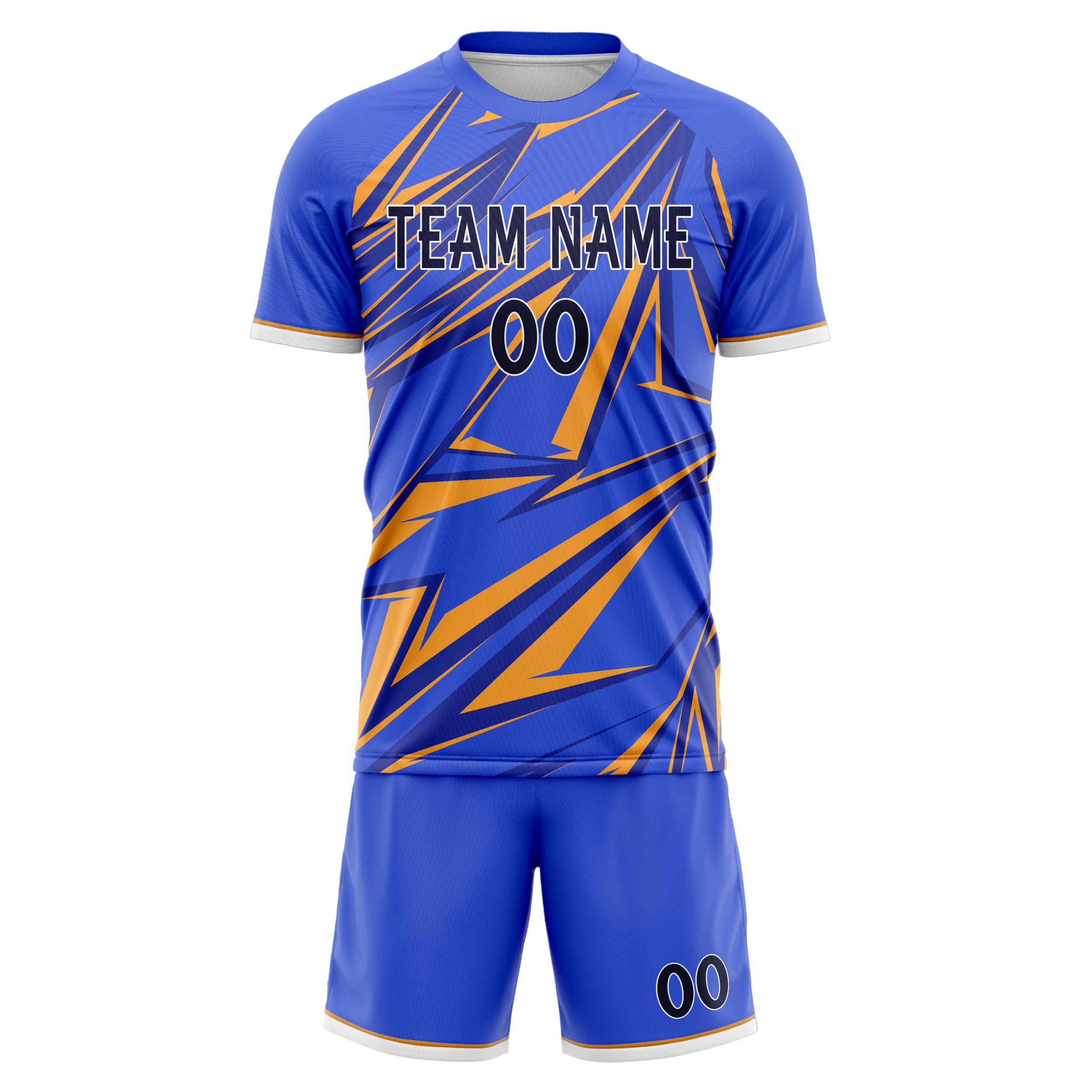 Custom Professional Purple Gold Soccer Jersey Set