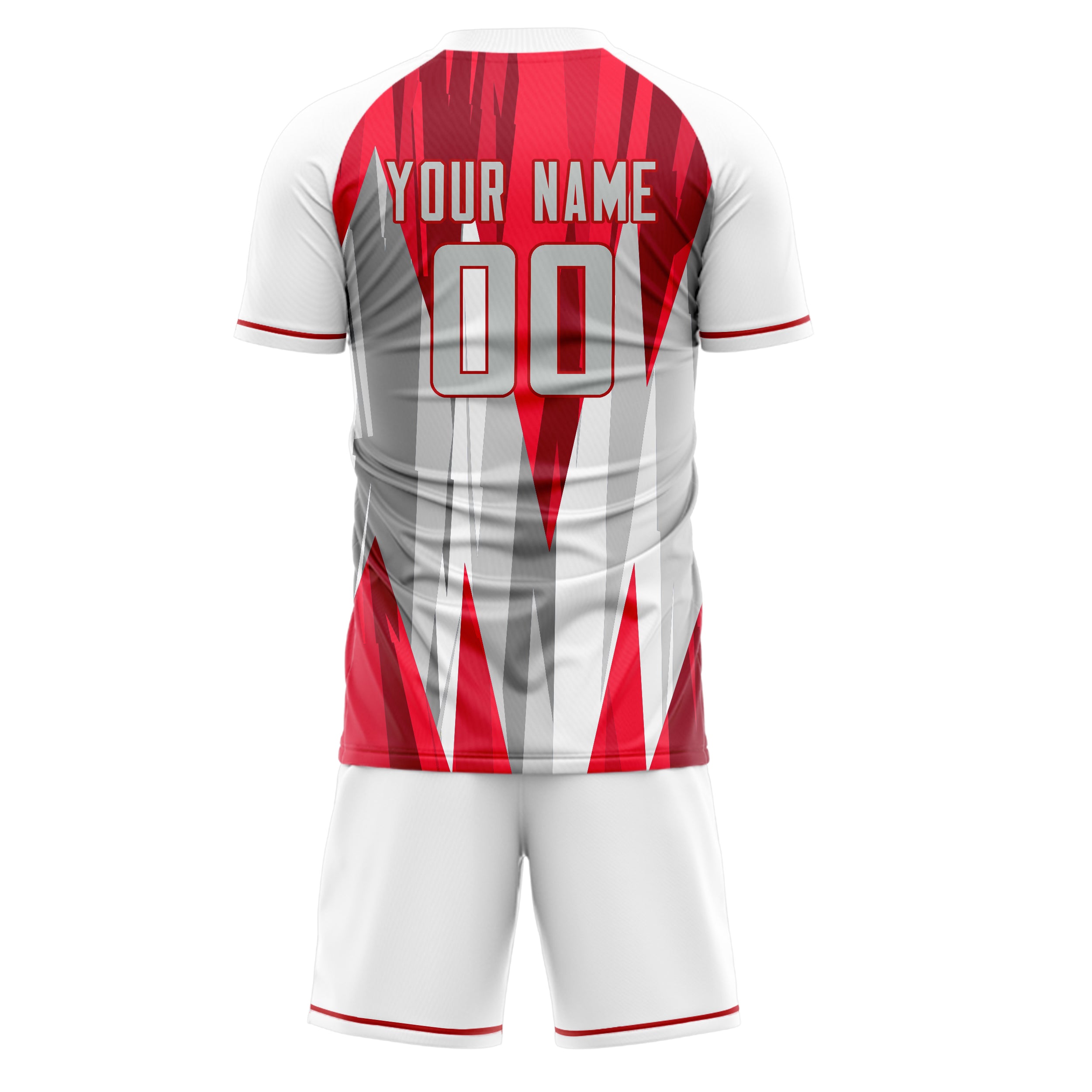 Maßgeschneidertes Professionelles Rot Weiß Fußballtrikot-Set