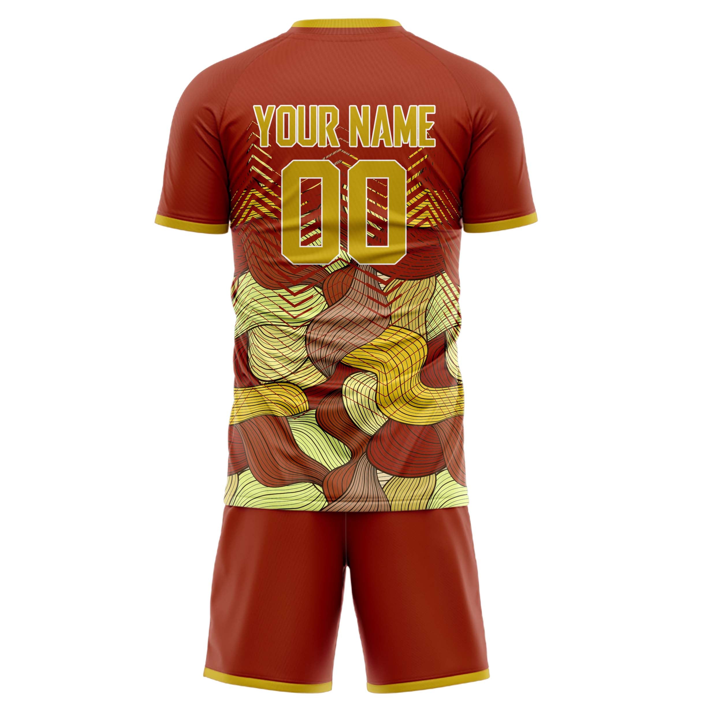 Custom Professional Red Old Gold Football Jersey Set