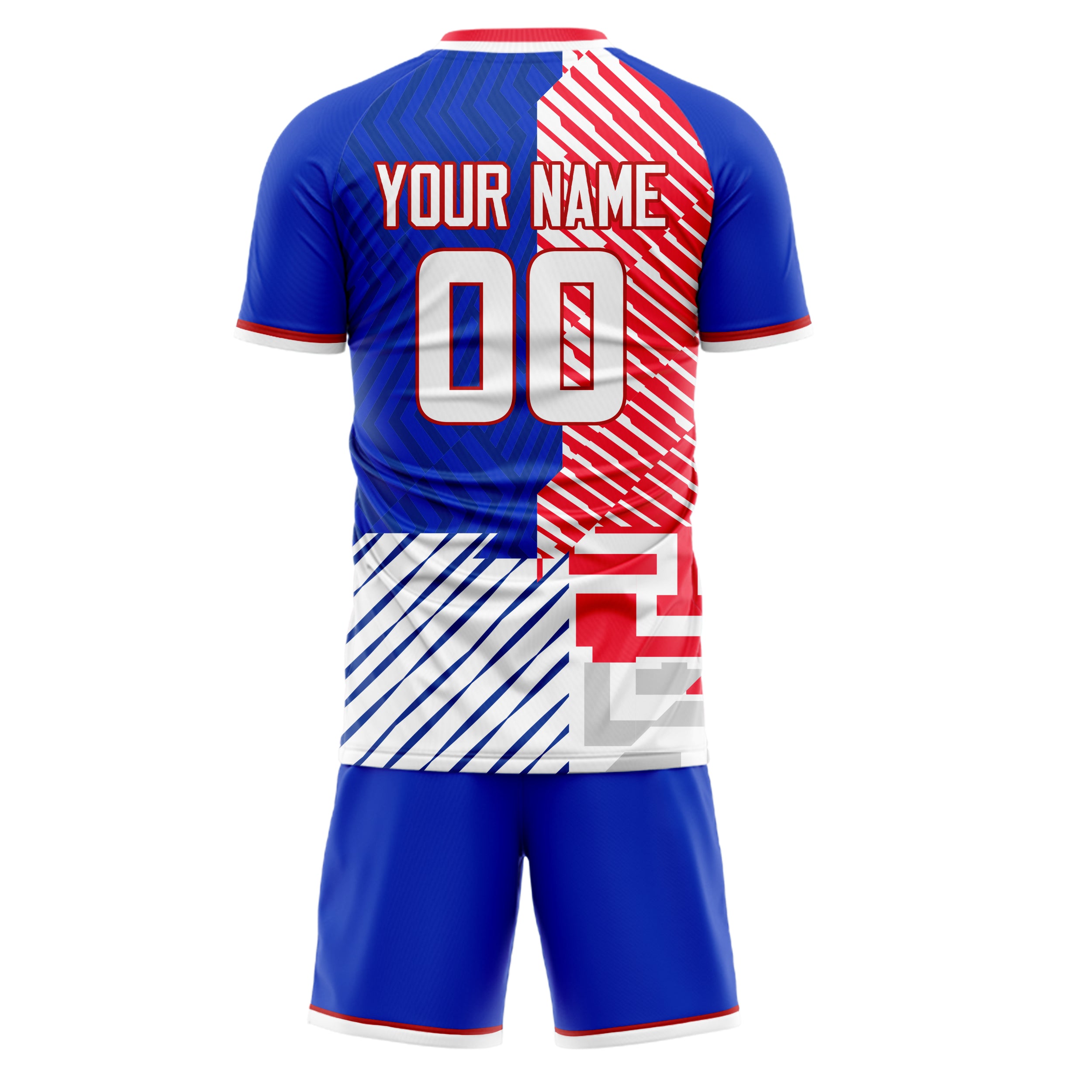 Custom Professional Red White Football Jersey Set
