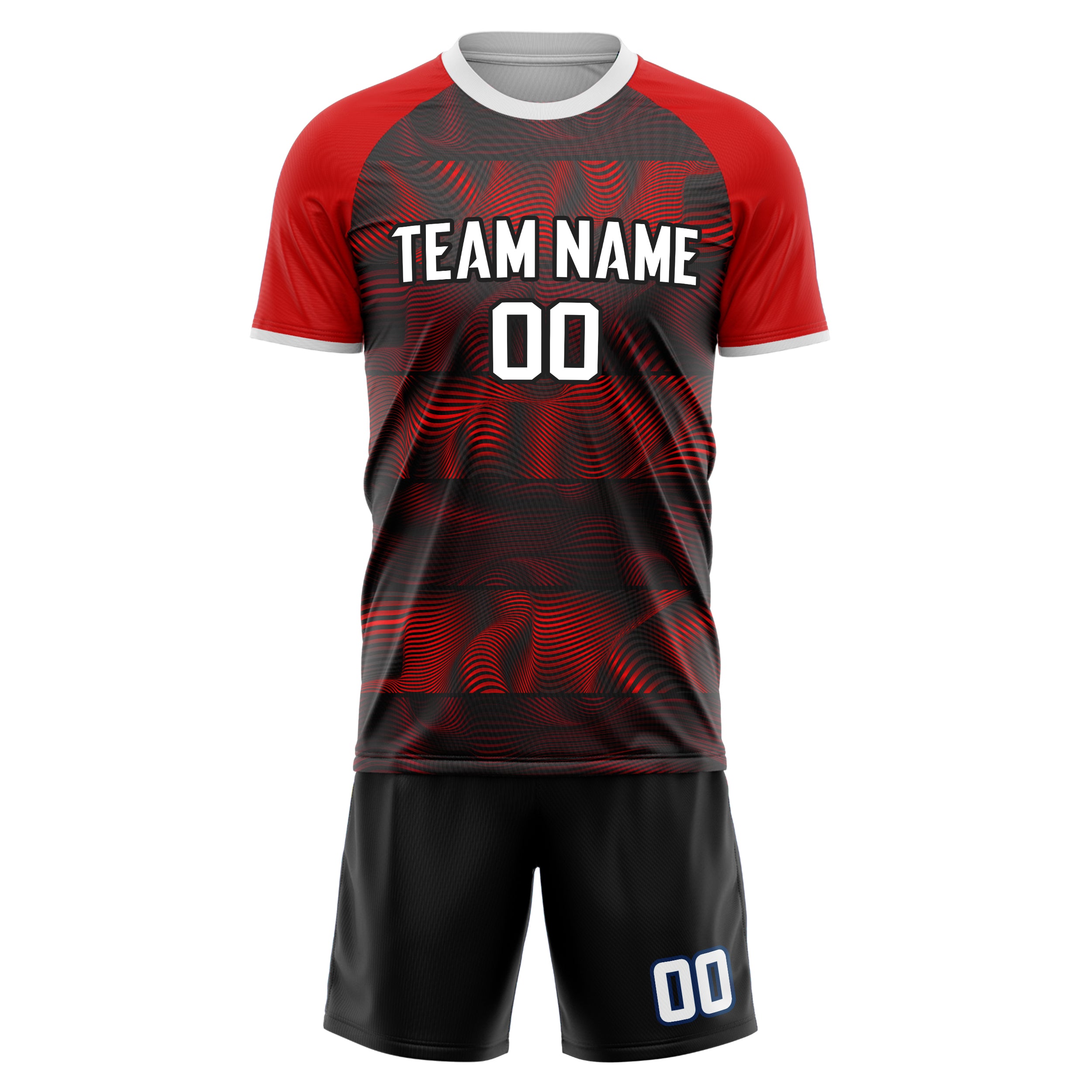 Custom Professional Purple Red Football Jersey Set