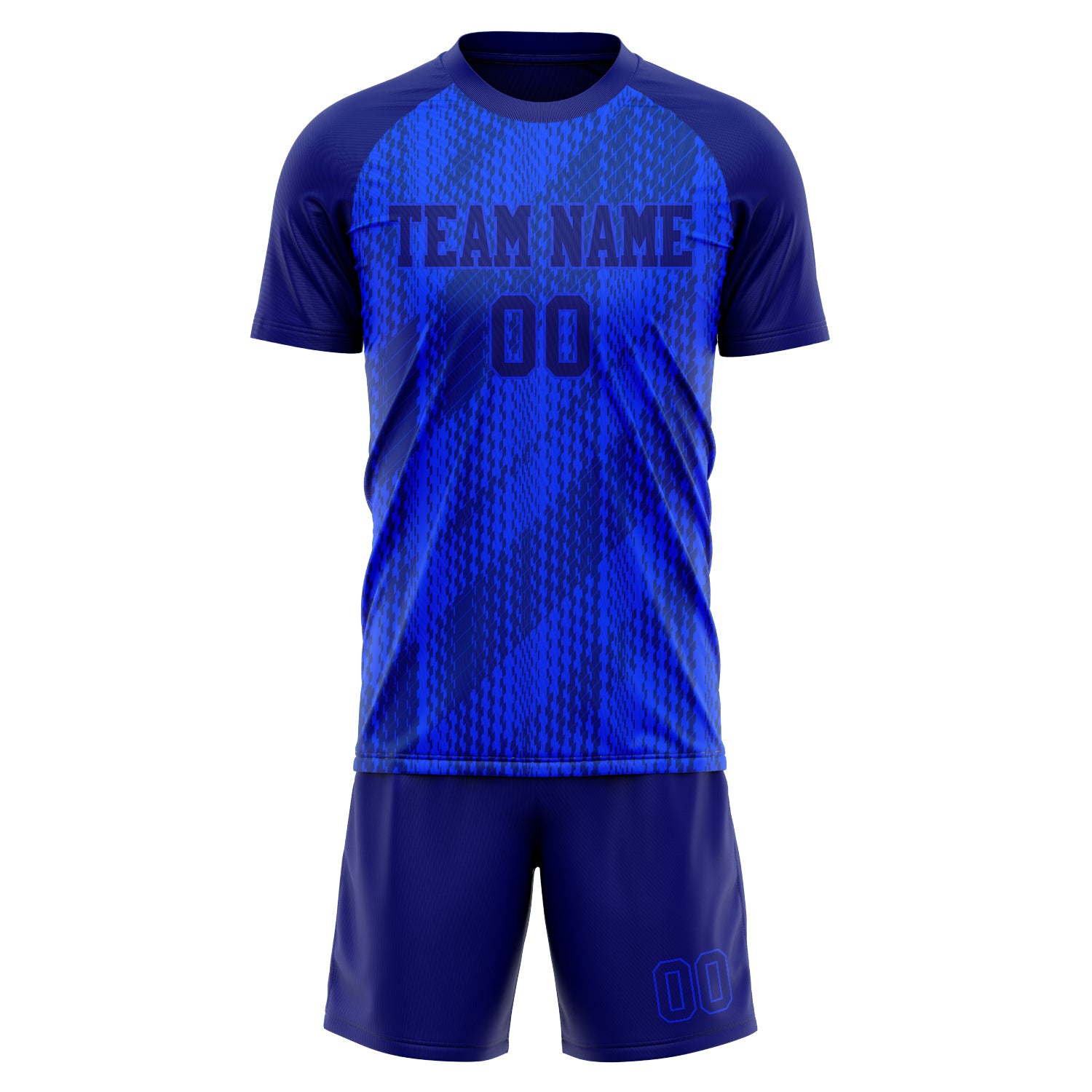 Custom Professional Blue Navy Blue Soccer Jersey Set